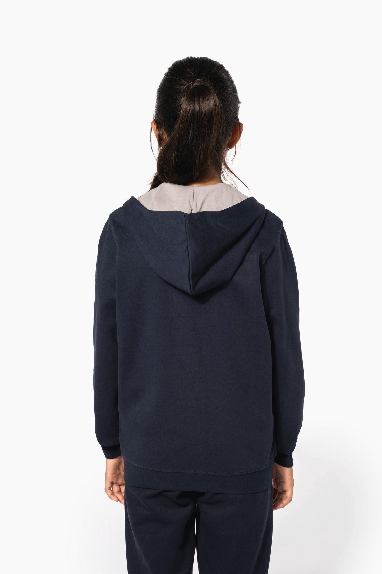 K486 - Felpa bambino con cappuccio full zip