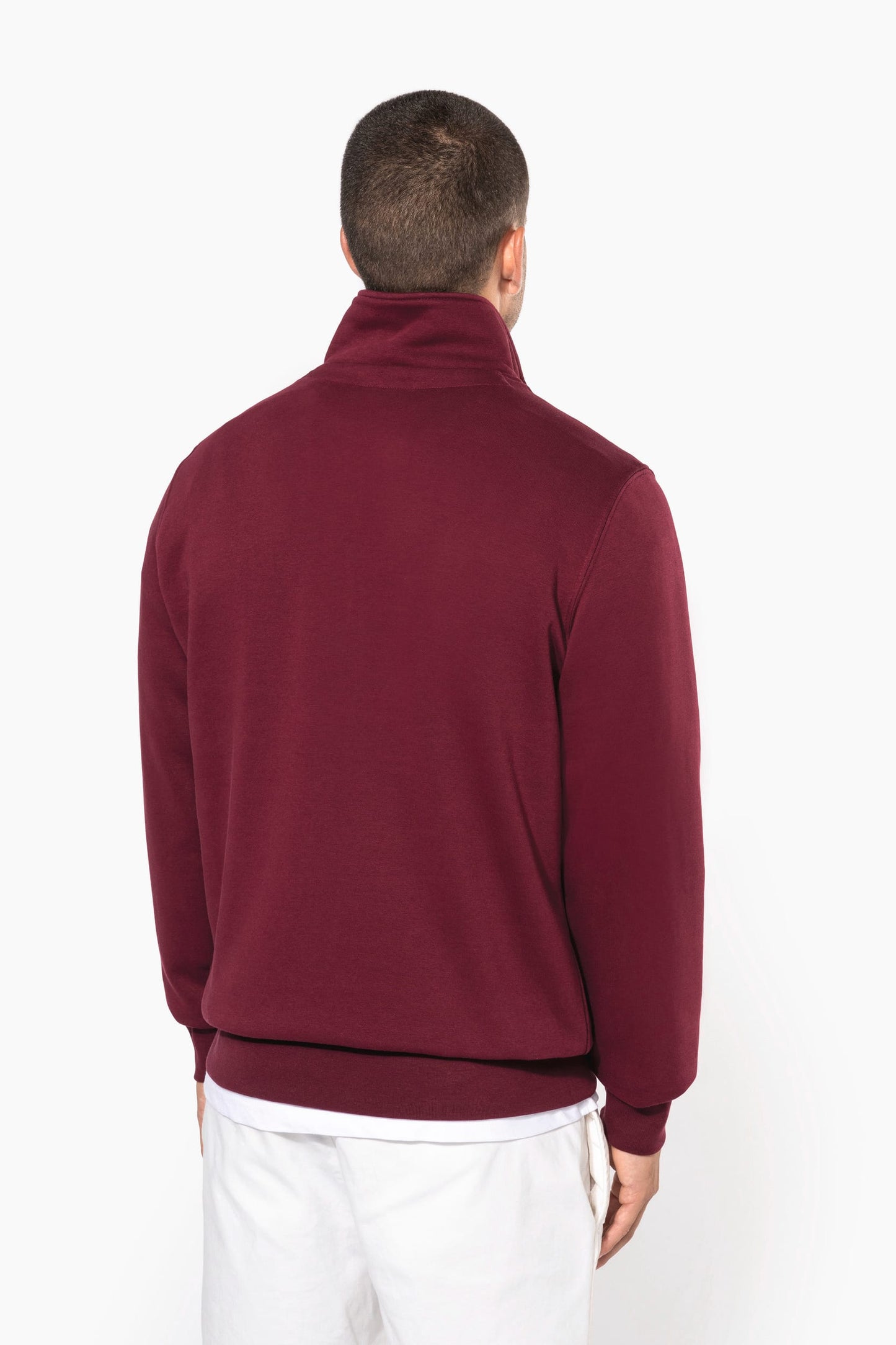 K487 - Felpa collo con zip