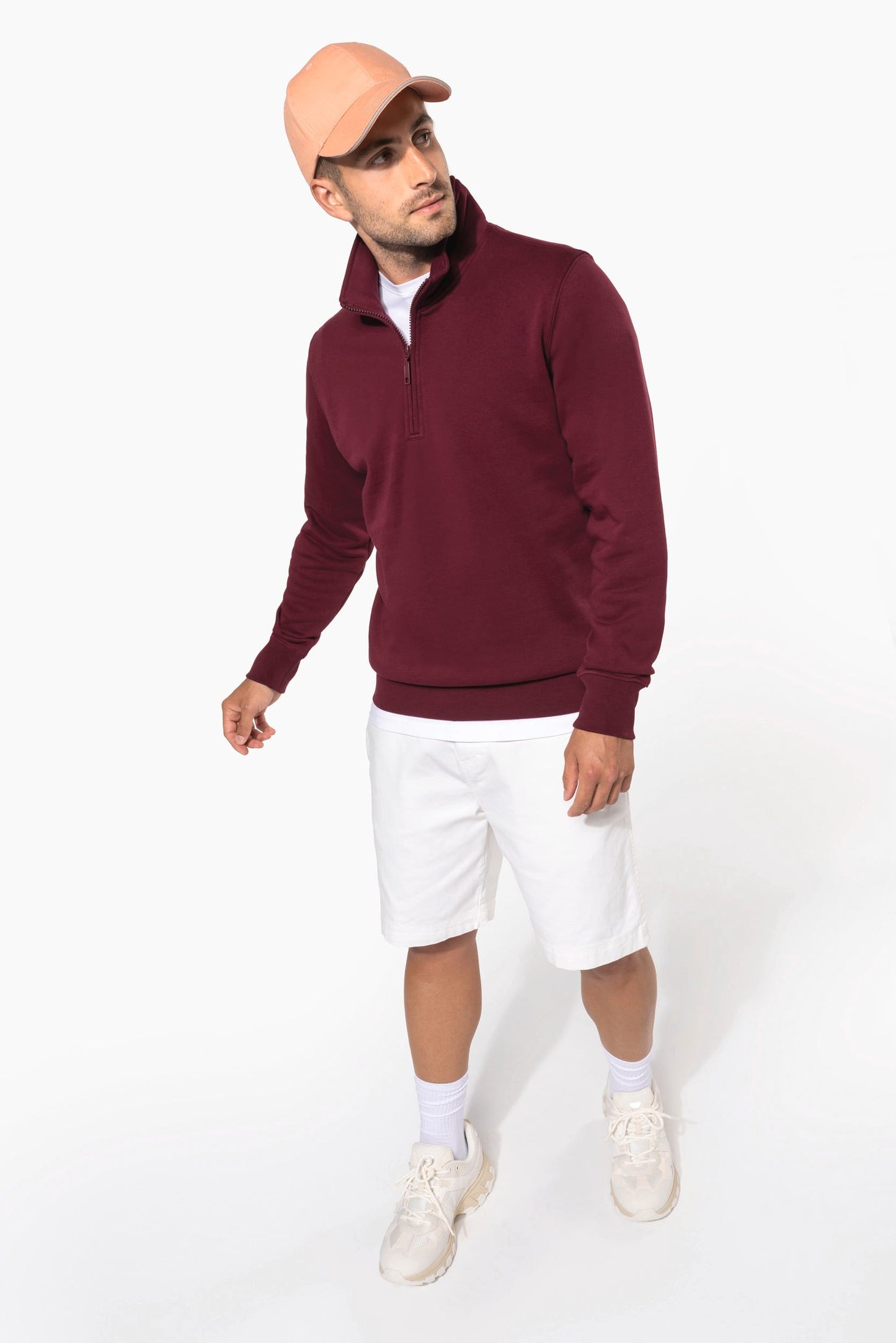 K487 - Felpa collo con zip