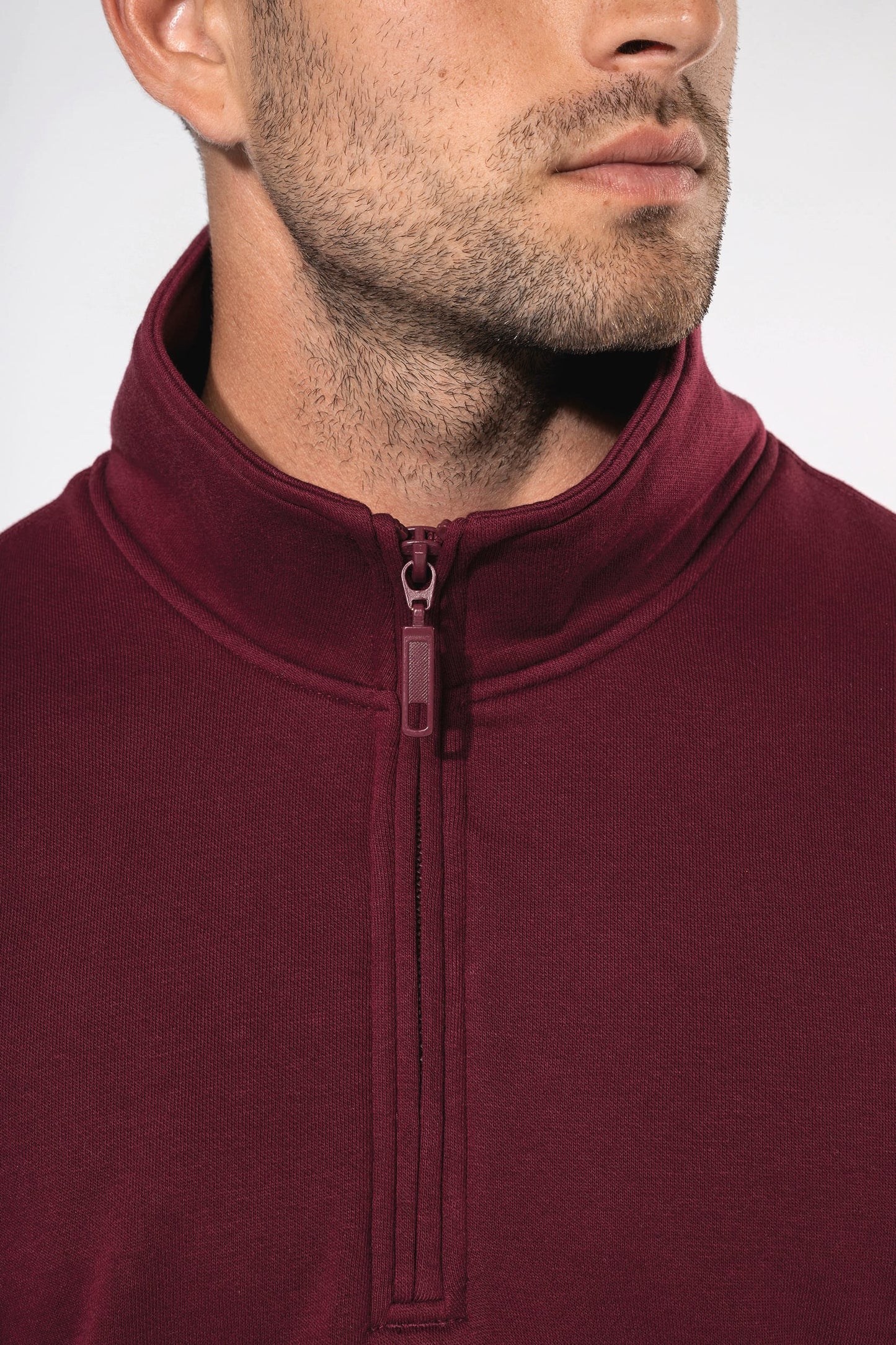 K487 - Felpa collo con zip