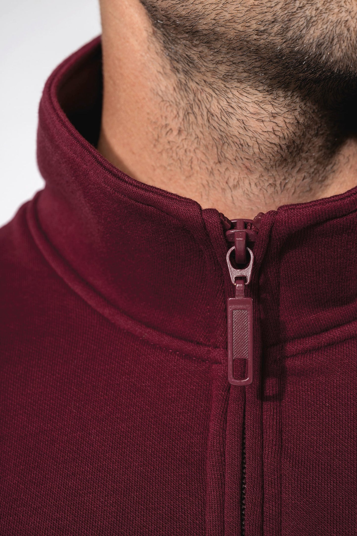 K487 - Felpa collo con zip