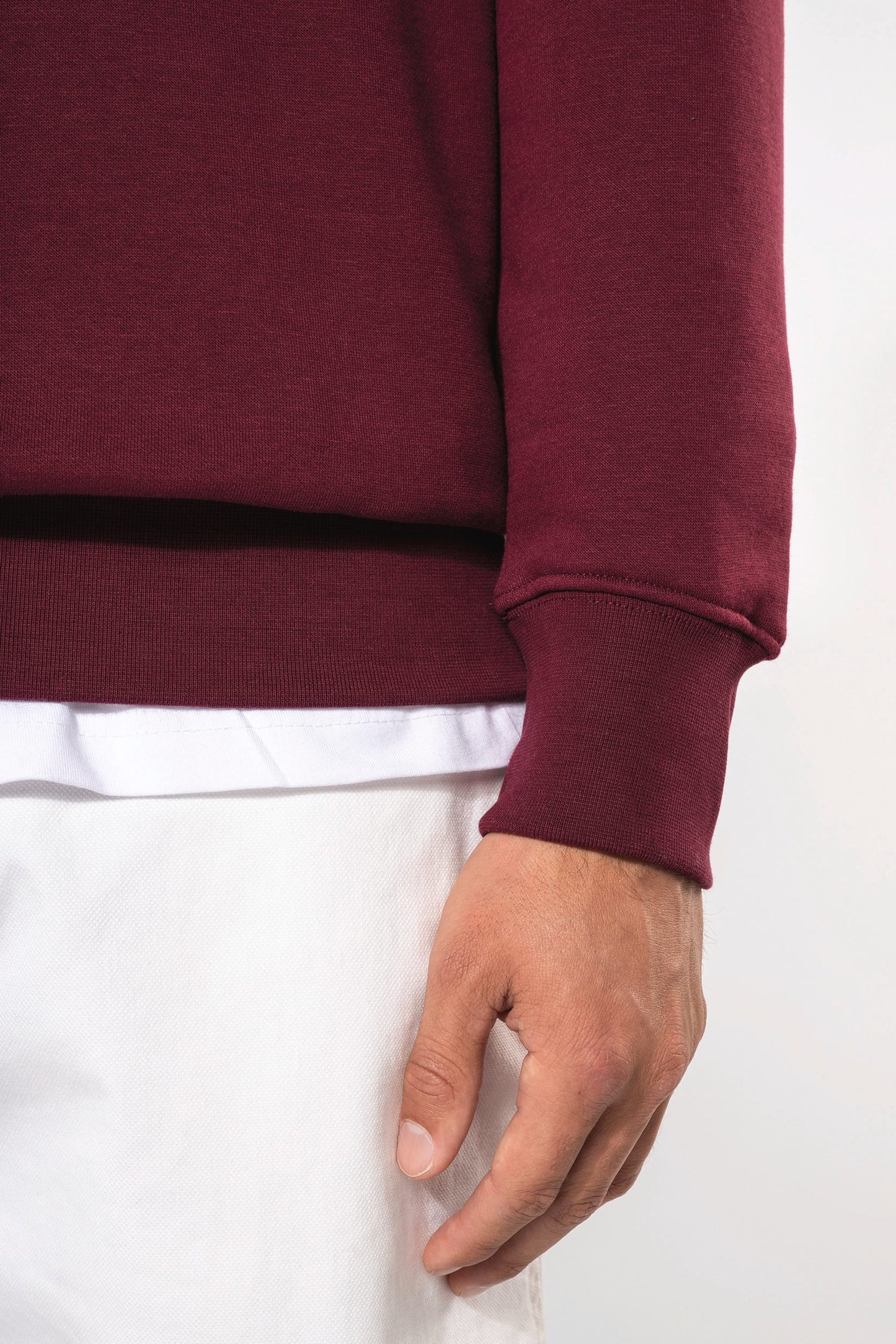 K487 - Felpa collo con zip