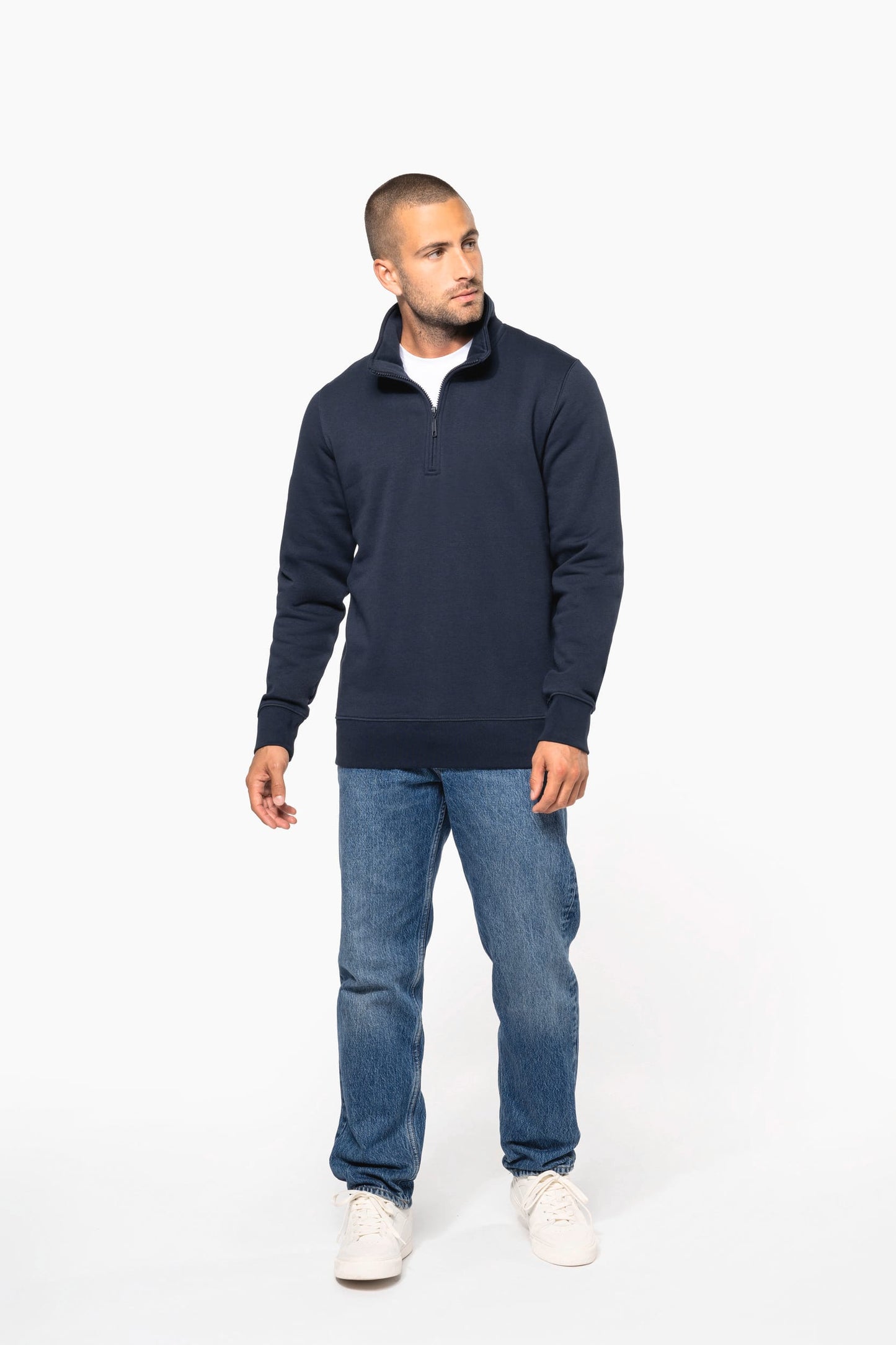 K487 - Felpa collo con zip