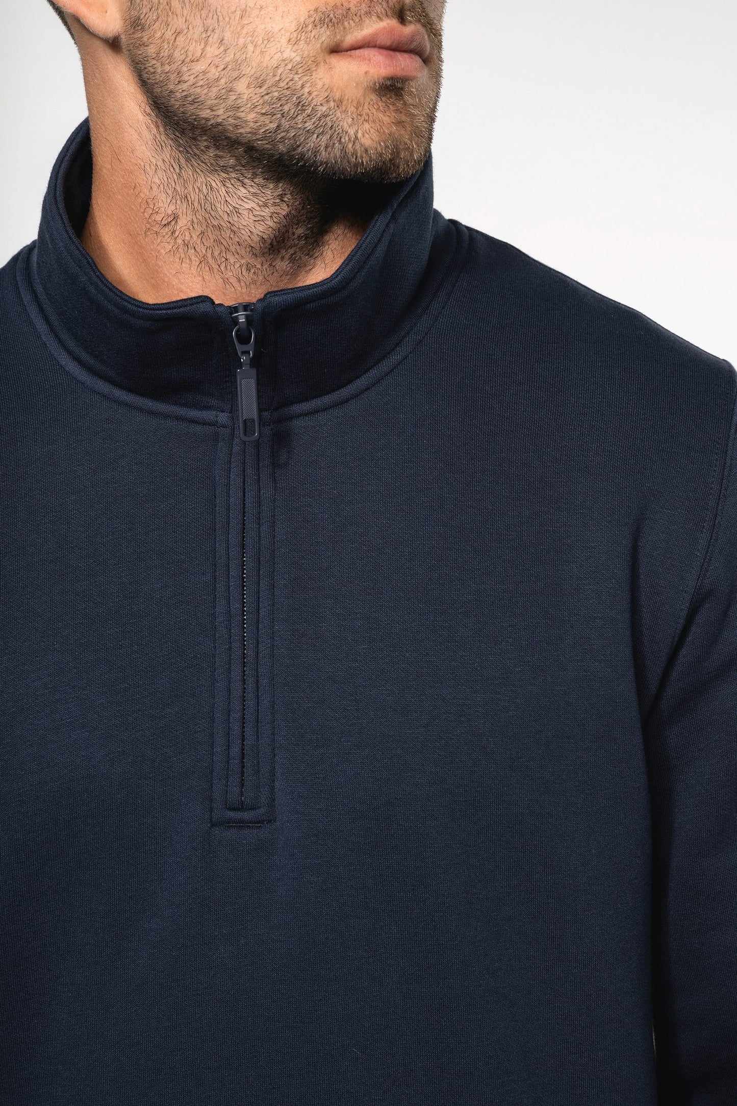 K487 - Felpa collo con zip