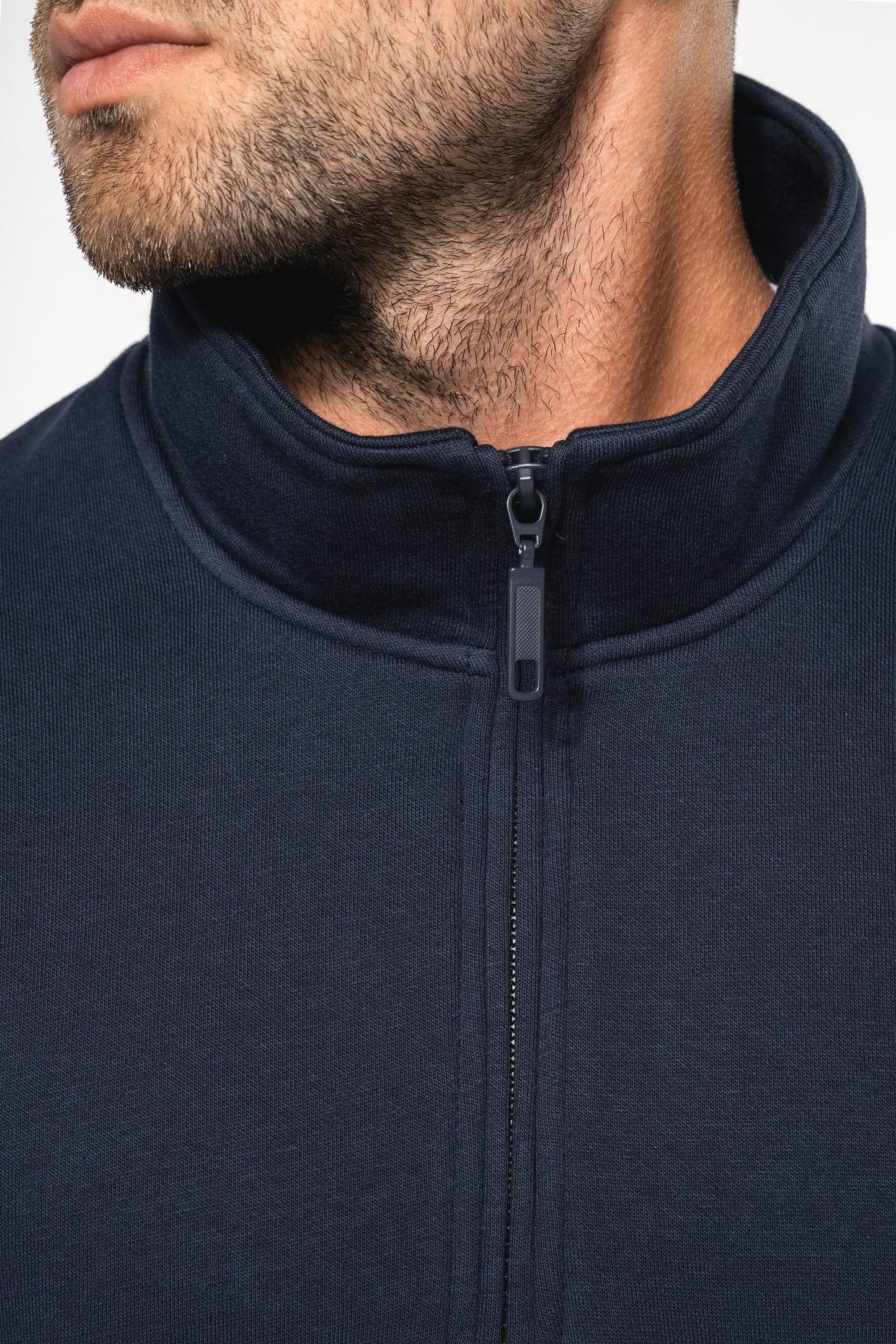 K487 - Felpa collo con zip