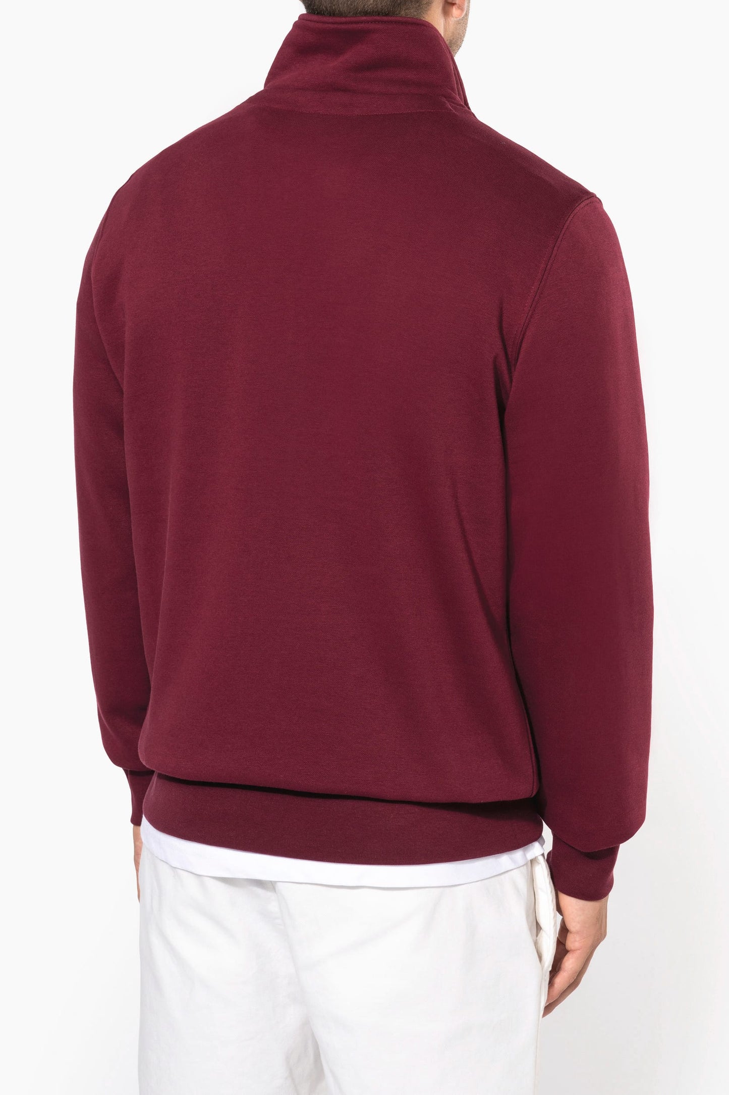 K487 - Felpa collo con zip