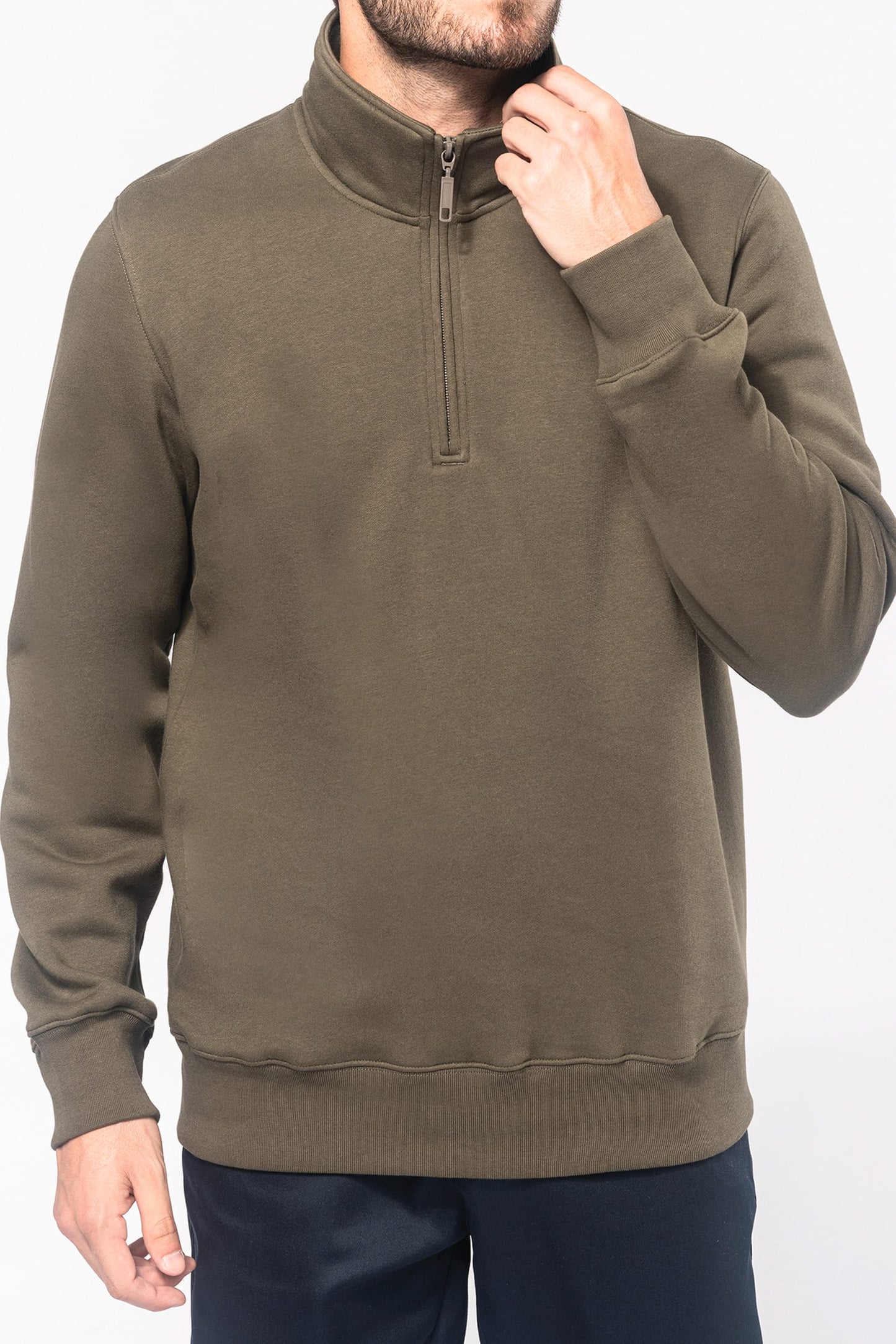 K487 - Felpa collo con zip