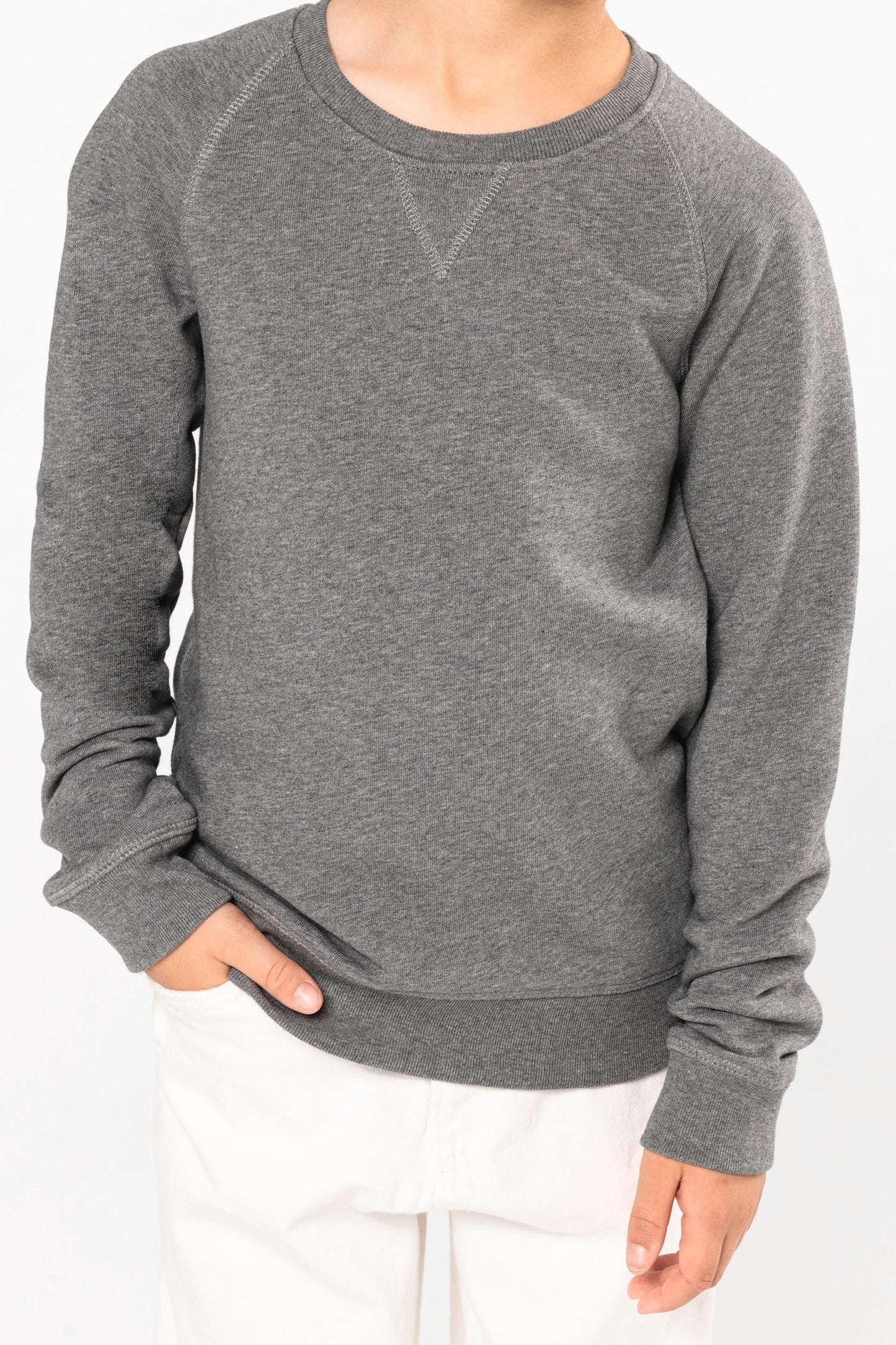 K490 - Felpa bambino bio manica raglan