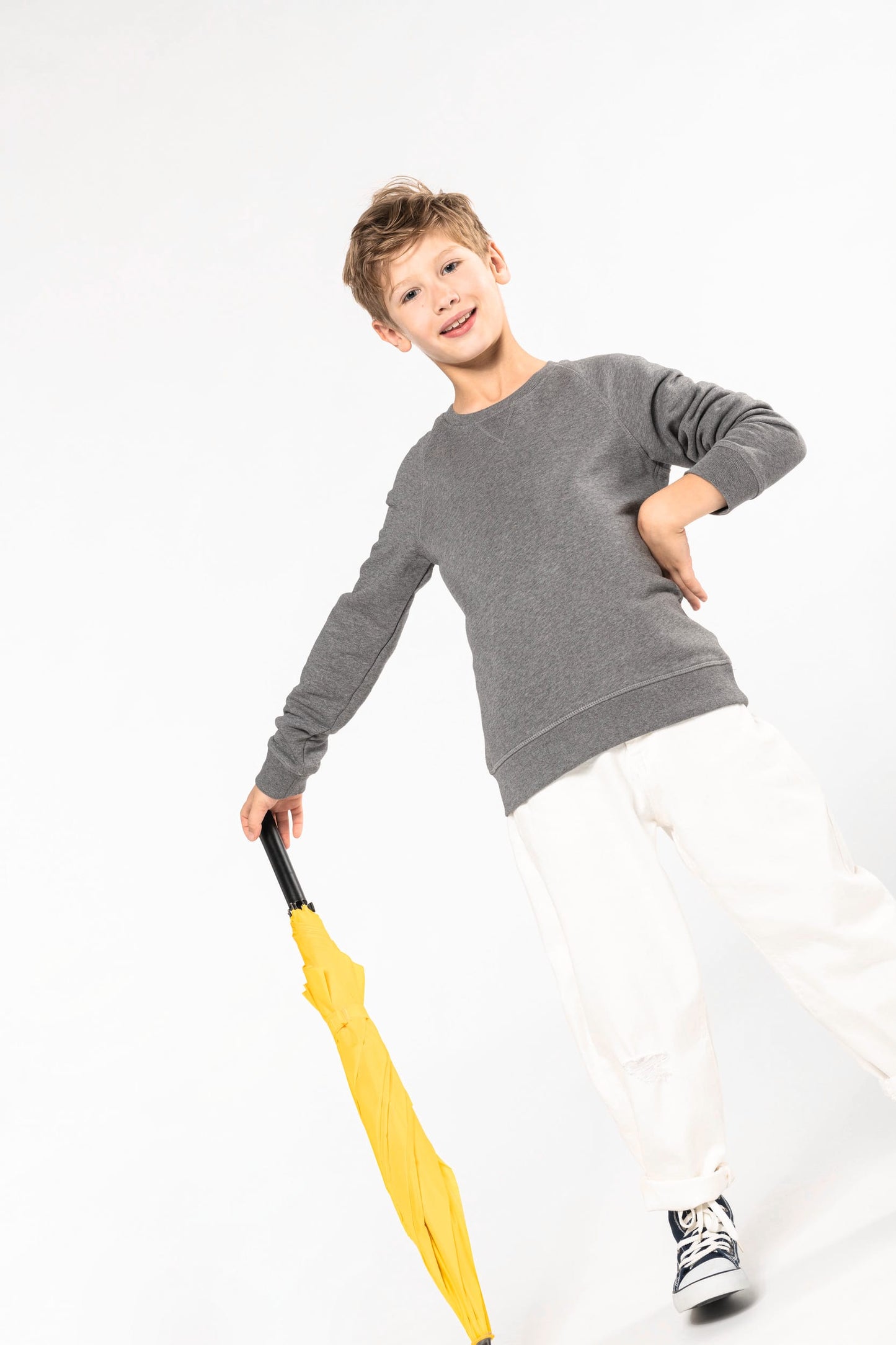 K490 - Felpa bambino bio manica raglan
