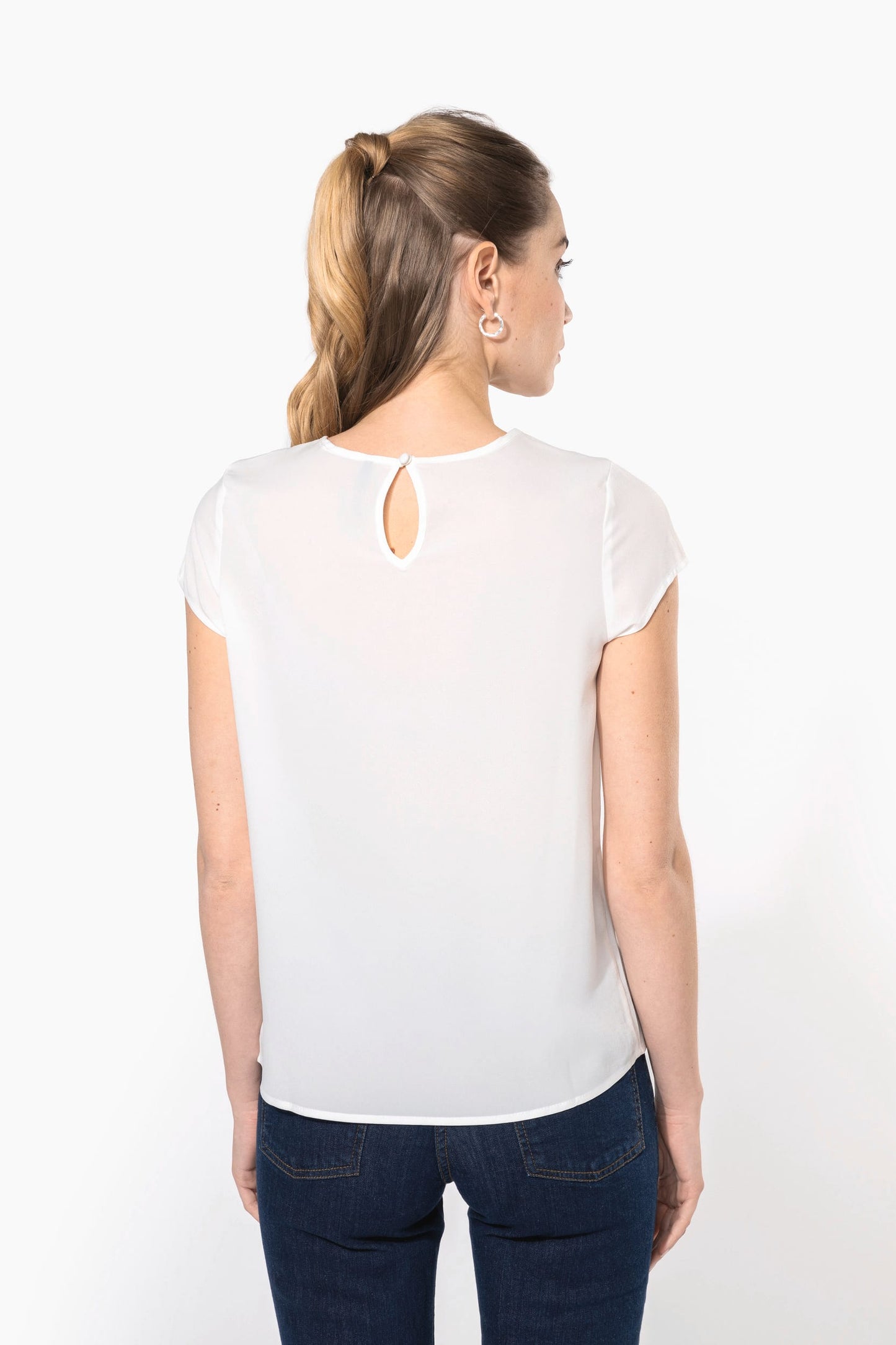 K5002 - Blusa donna crêpe manica corta