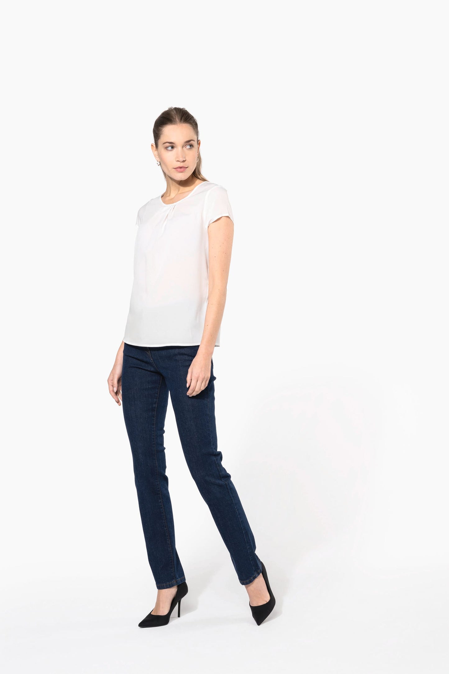 K5002 - Blusa donna crêpe manica corta