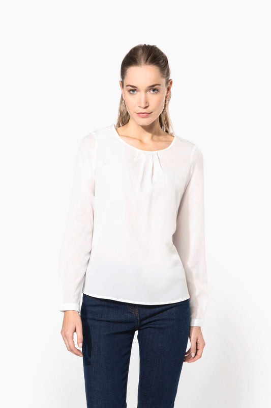 K5003 - Blusa donna crêpe manica lunga