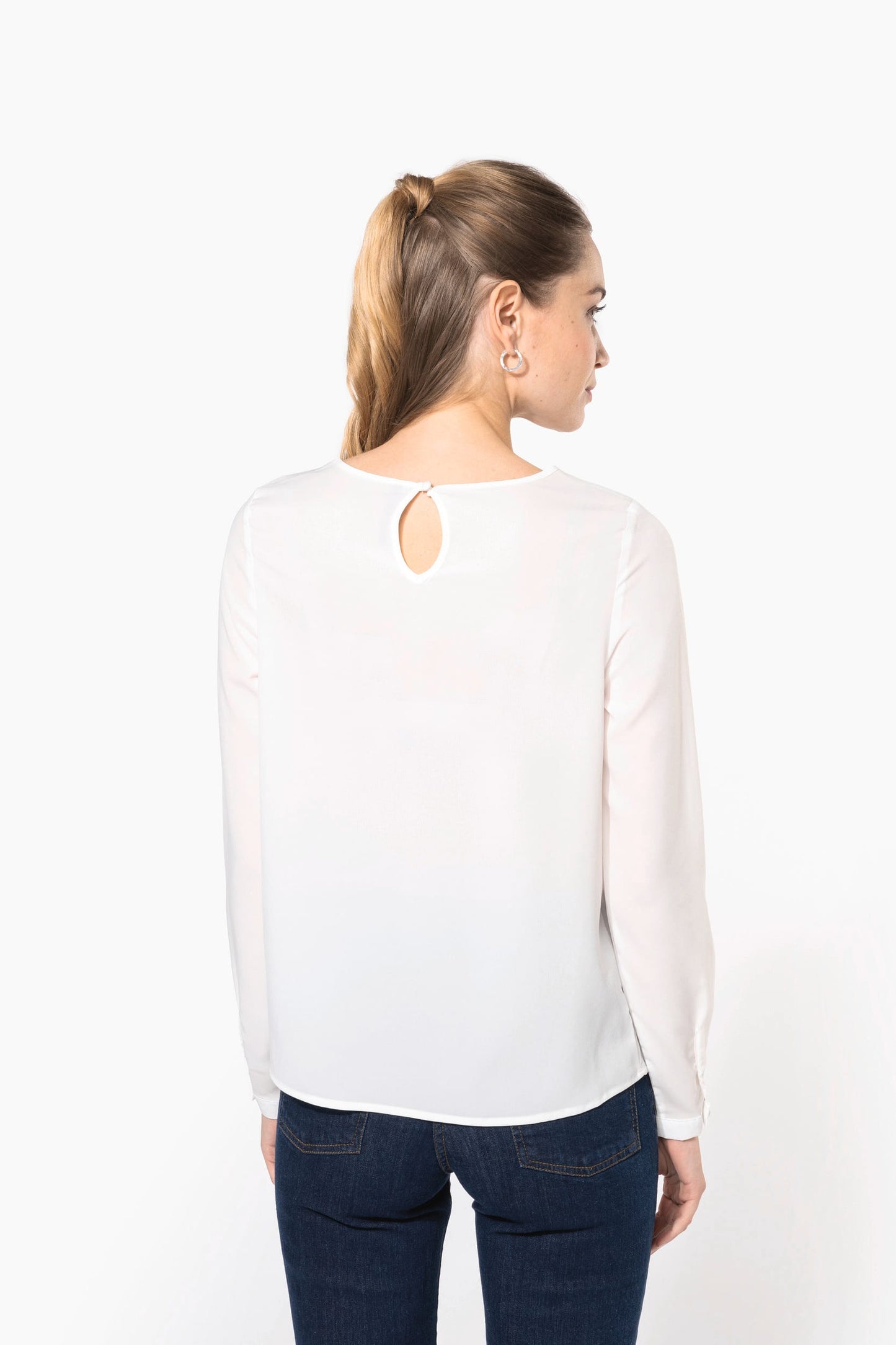 K5003 - Blusa donna crêpe manica lunga