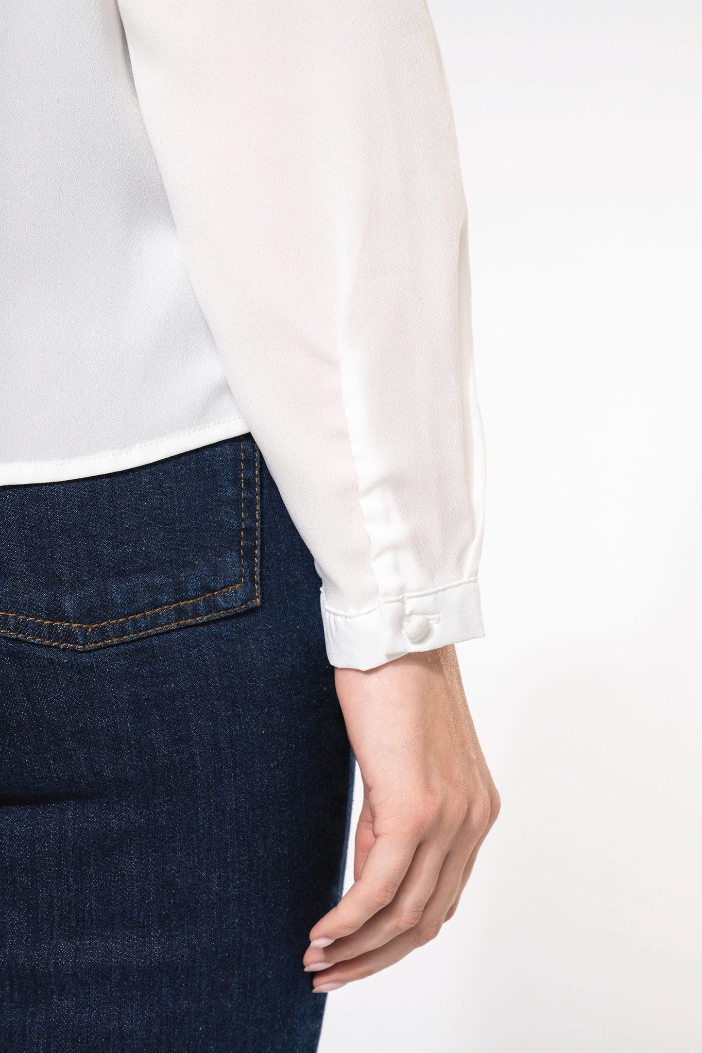 K5003 - Blusa donna crêpe manica lunga