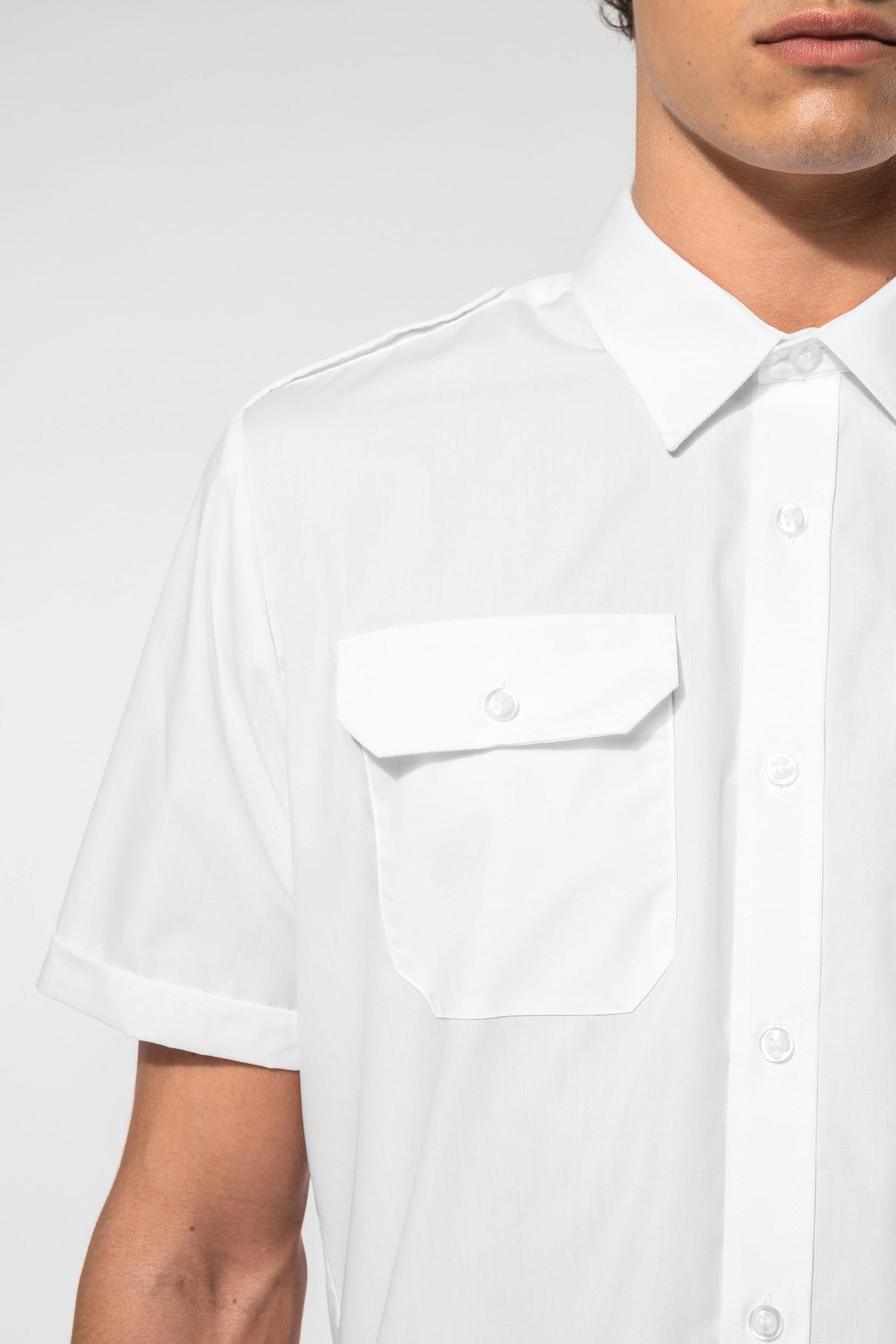 K503 - Camicia pilota uomo manica corta