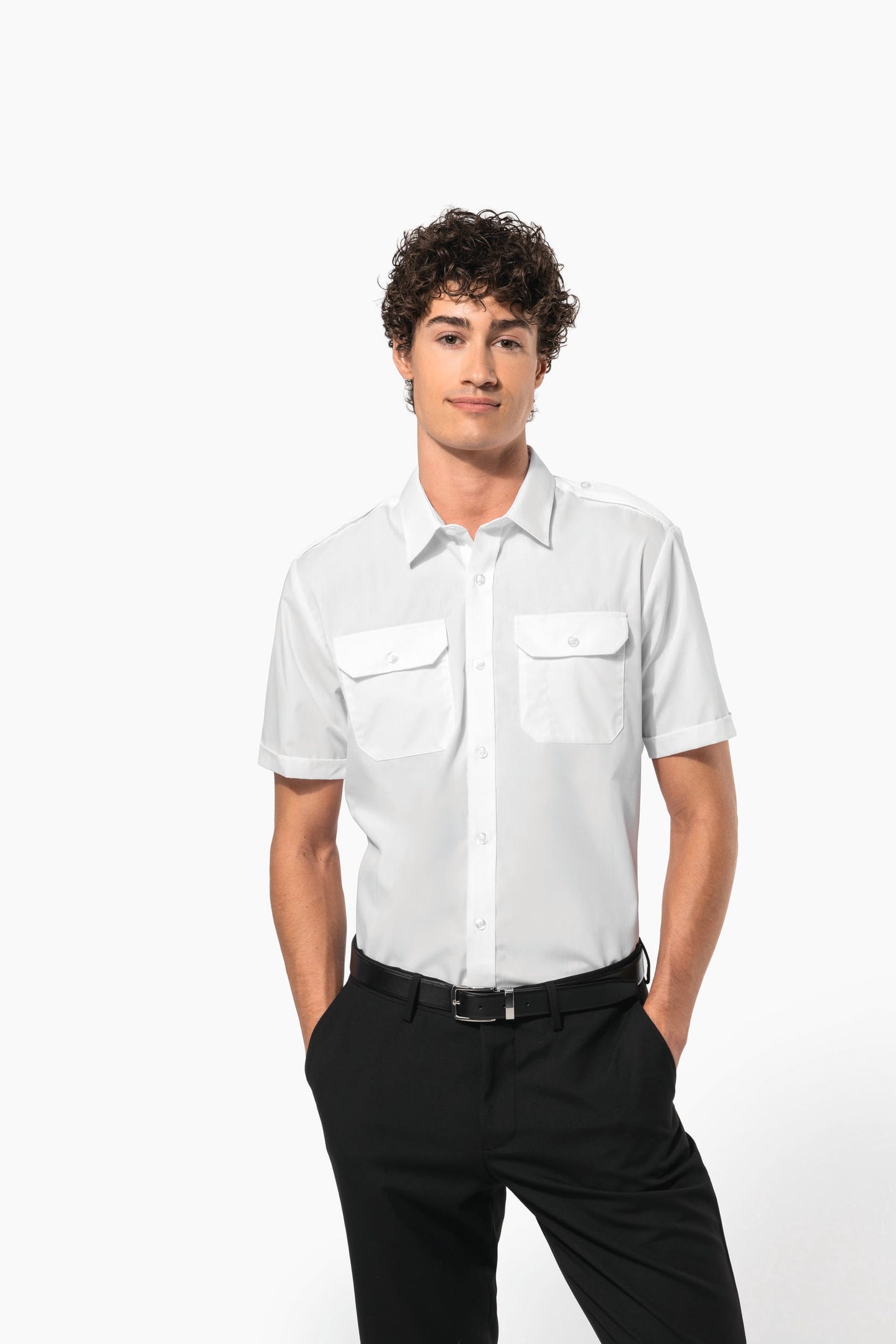 K503 - Camicia pilota uomo manica corta