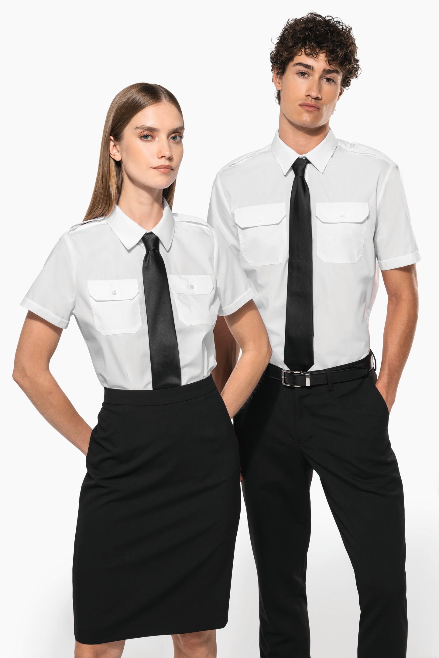 K504 - Camicia pilota donna manica corta