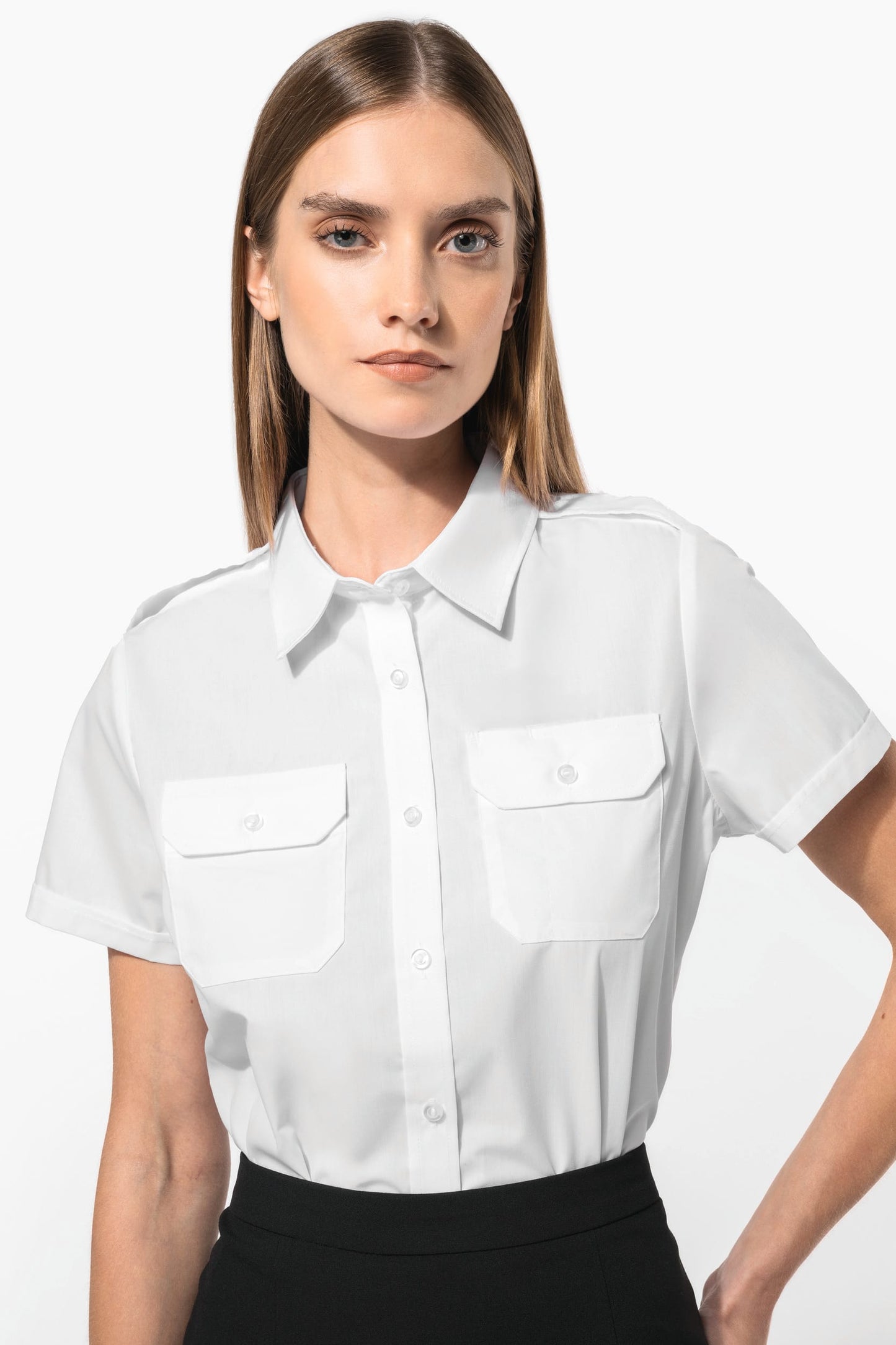 K504 - Camicia pilota donna manica corta