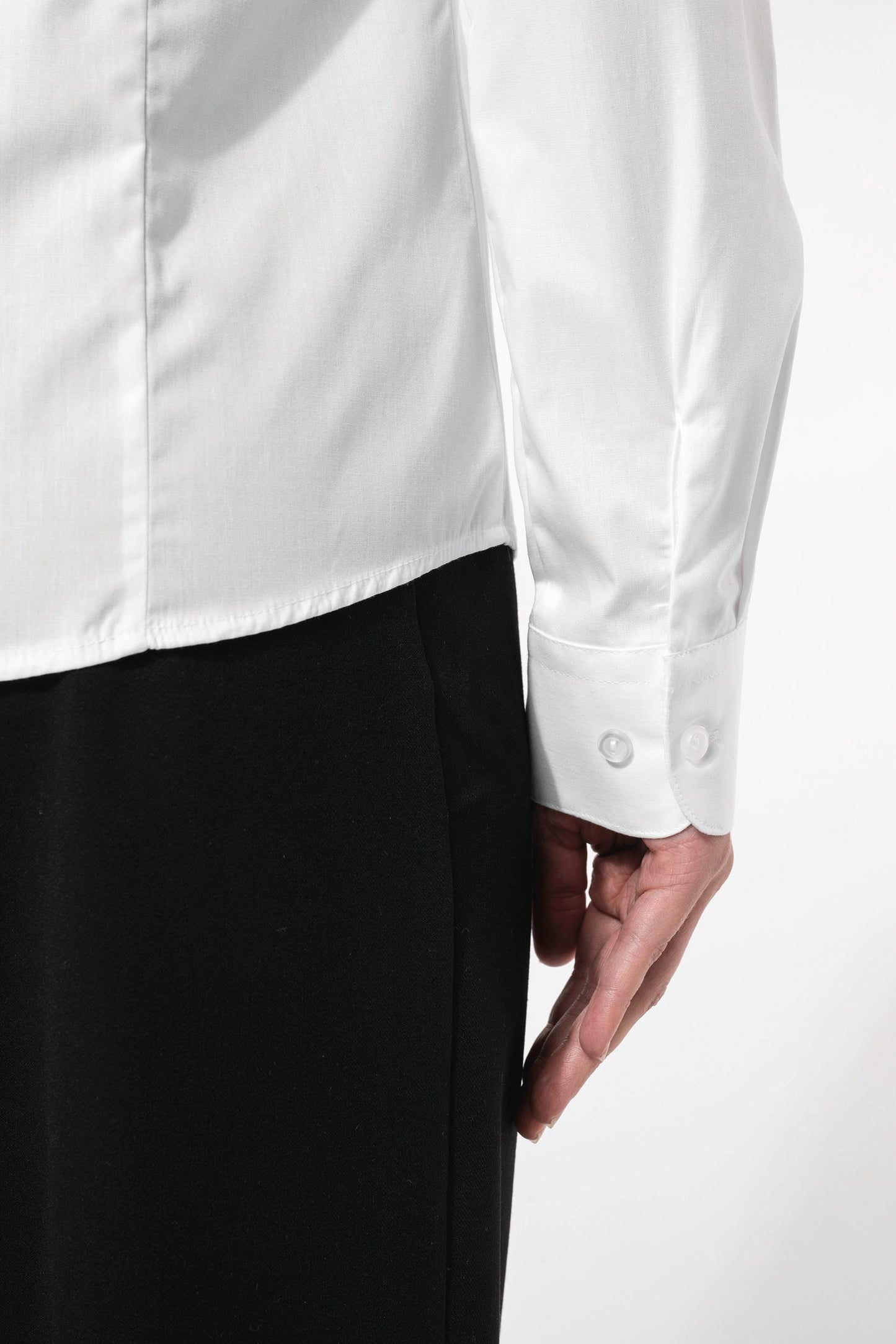 K510C - Camicia donna in popeline manica lunga