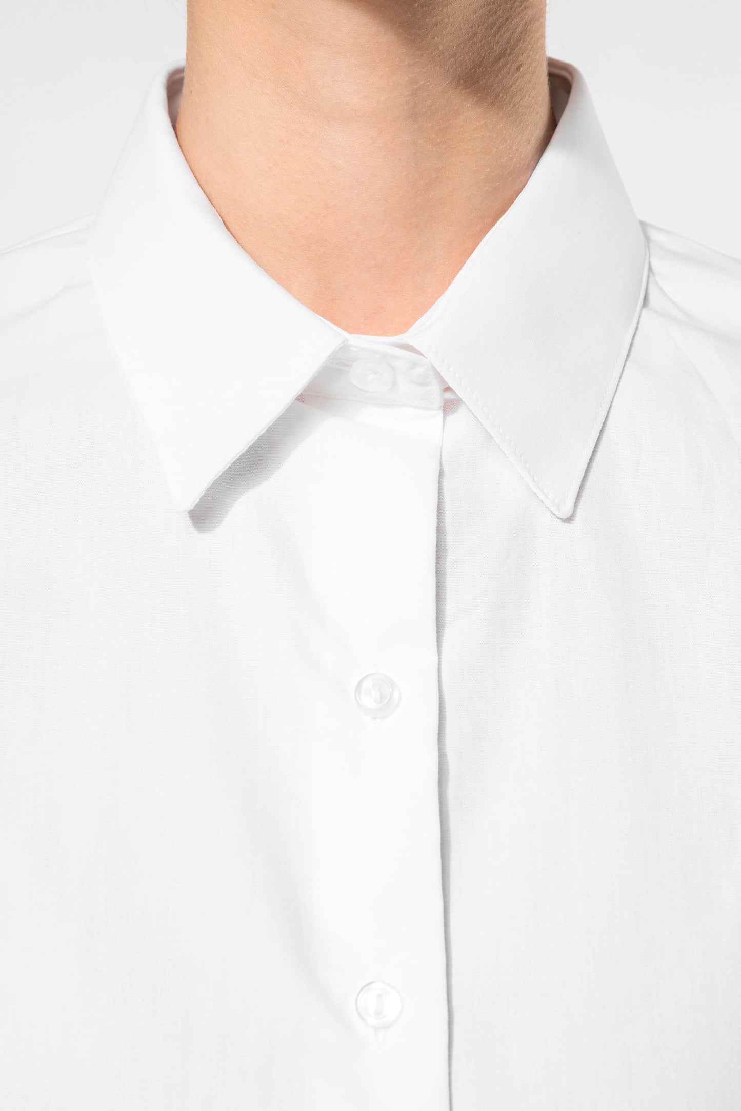 K510C - Camicia donna in popeline manica lunga