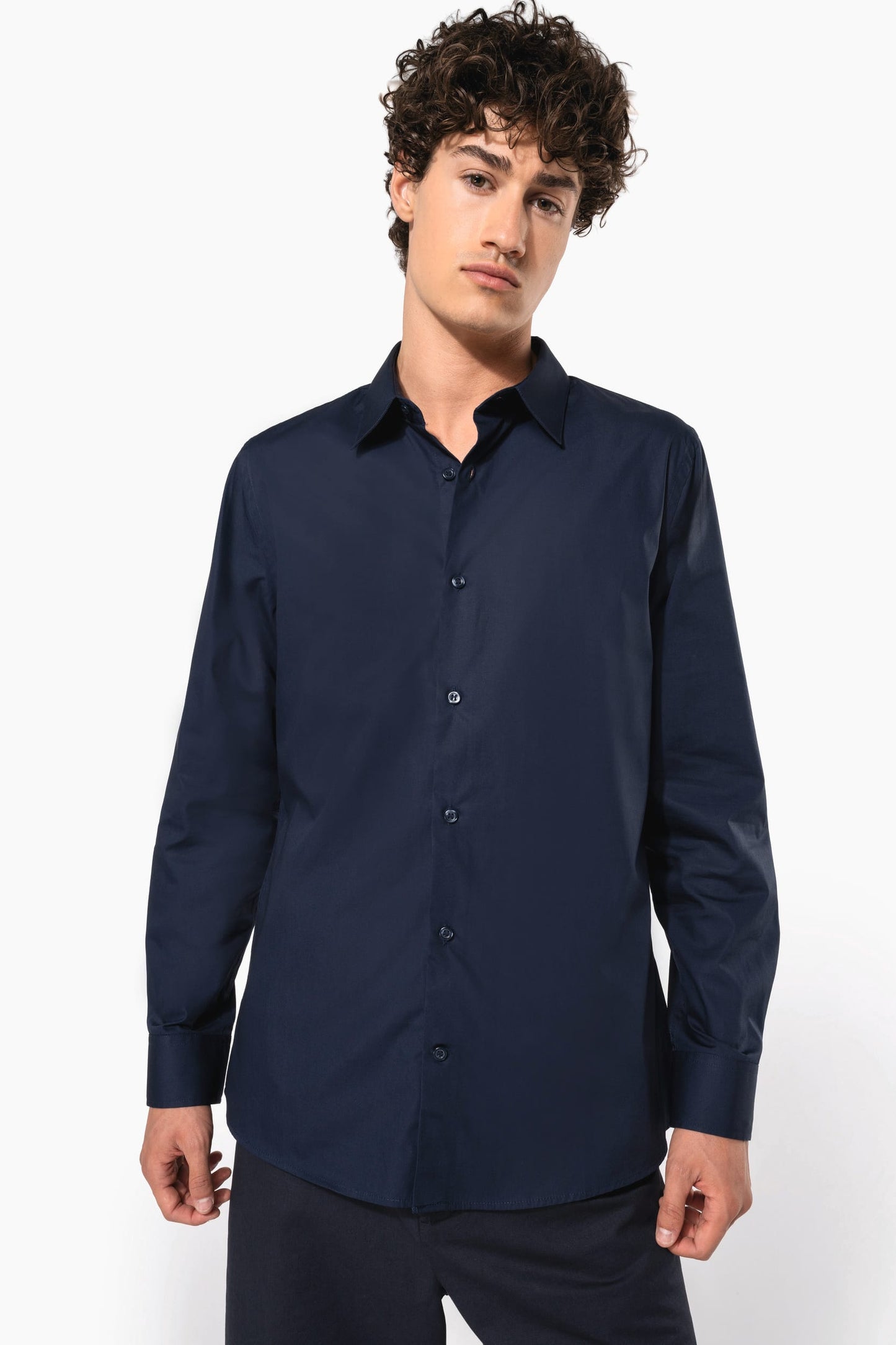 K513C - Camicia uomo popeline manica lunga