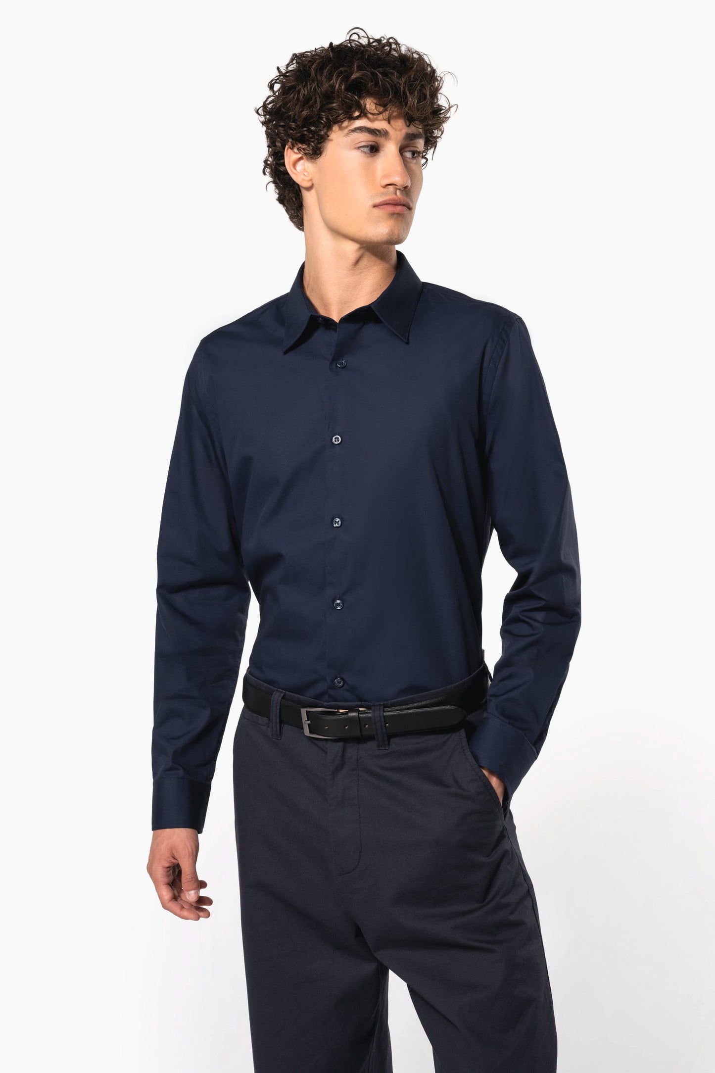 K513 - Camicia uomo popeline manica lunga
