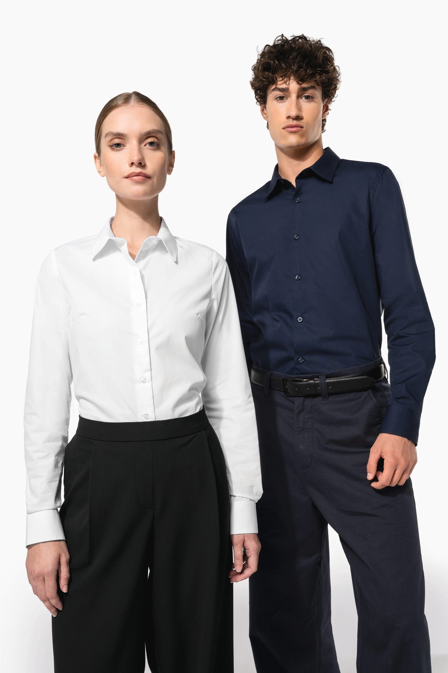 K510C - Camicia donna in popeline manica lunga