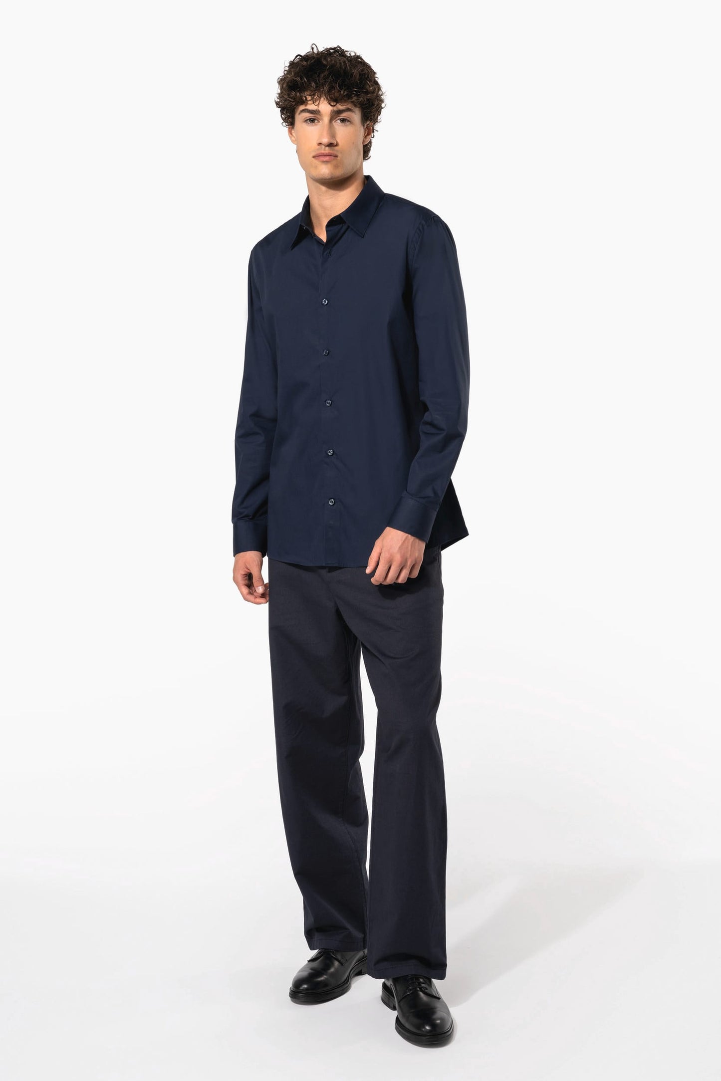 K513 - Camicia uomo popeline manica lunga