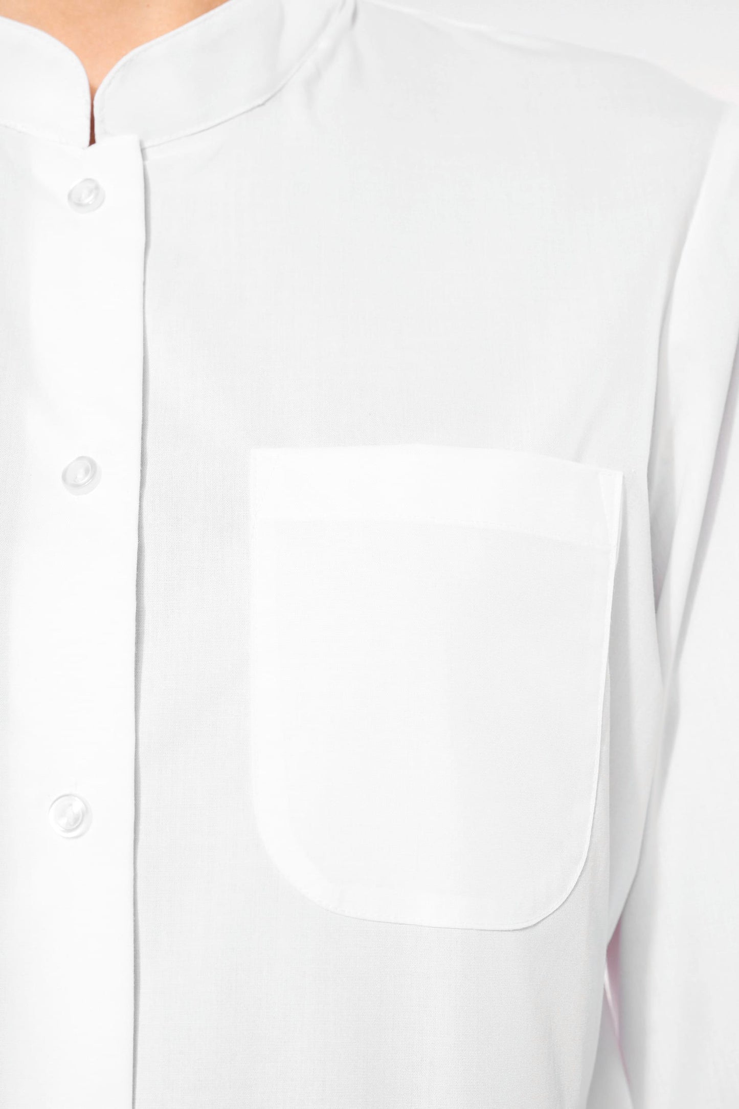 K514 - Camicia donna collo alla coreana manica lunga