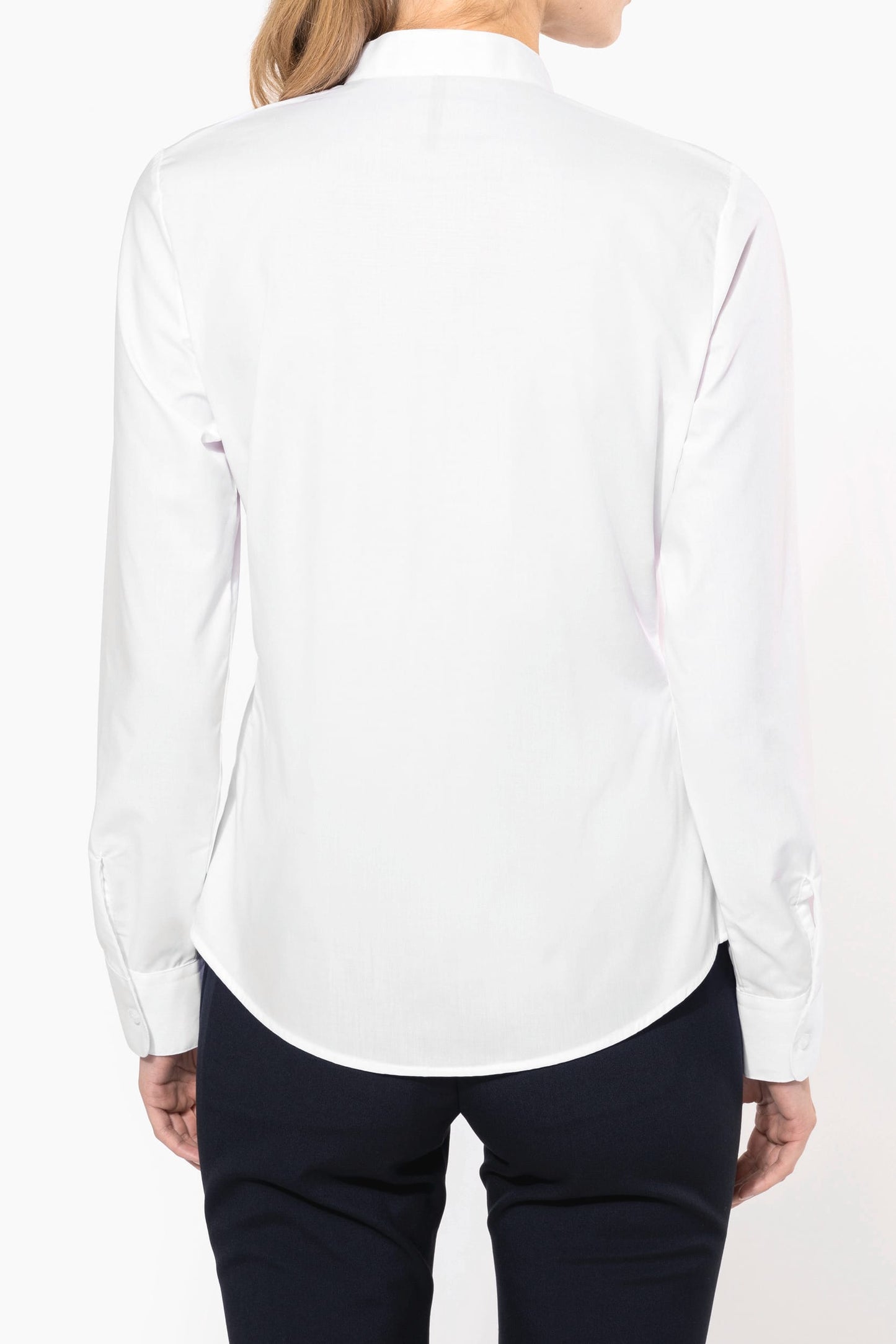 K514 - Camicia donna collo alla coreana manica lunga