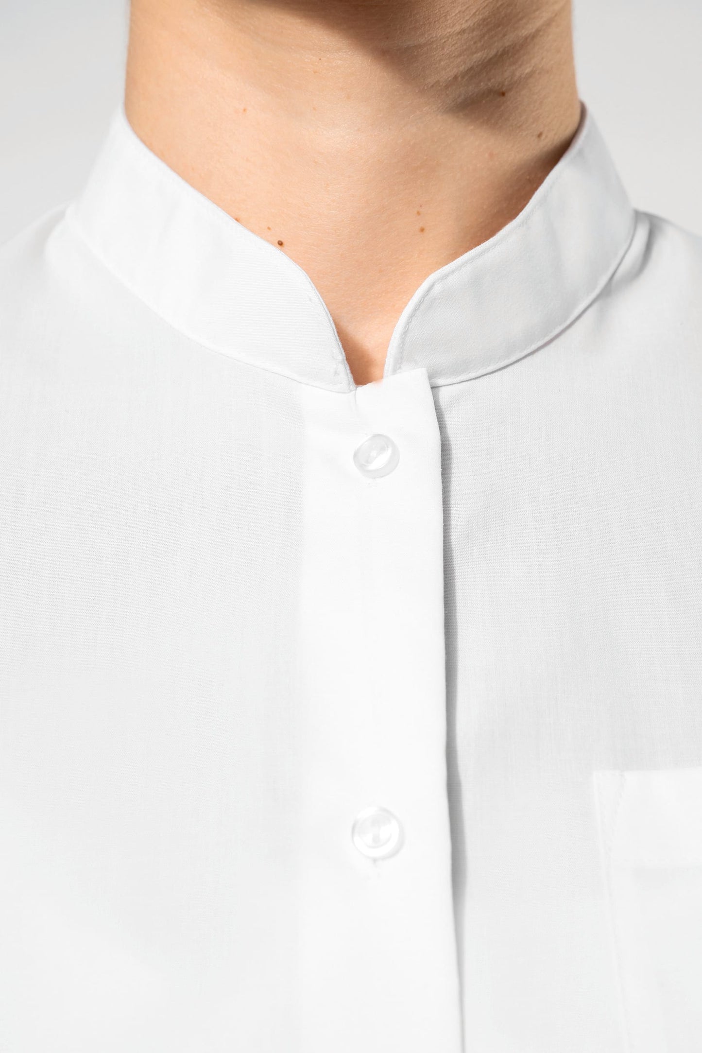 K514 - Camicia donna collo alla coreana manica lunga