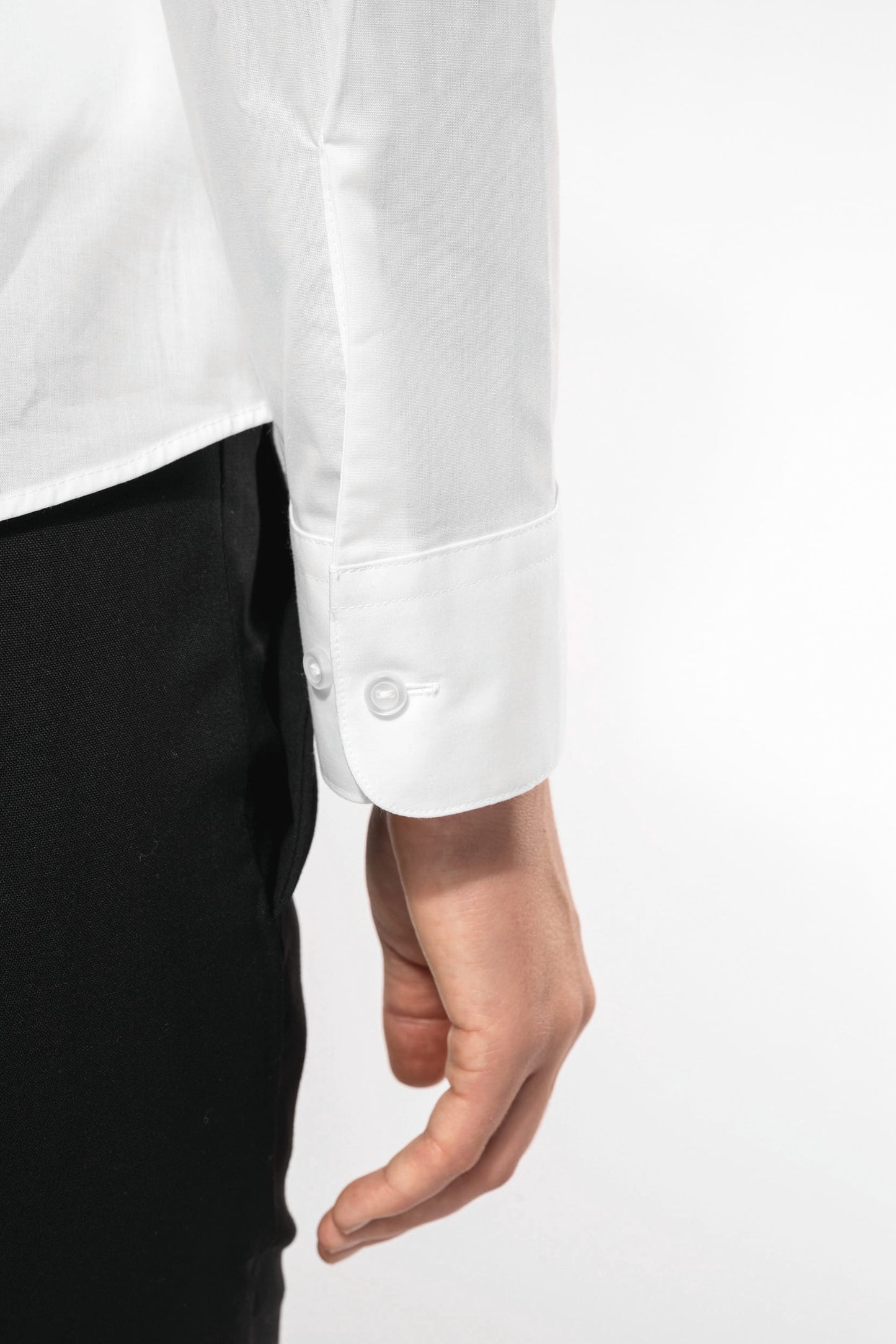 K514 - Camicia donna collo alla coreana manica lunga