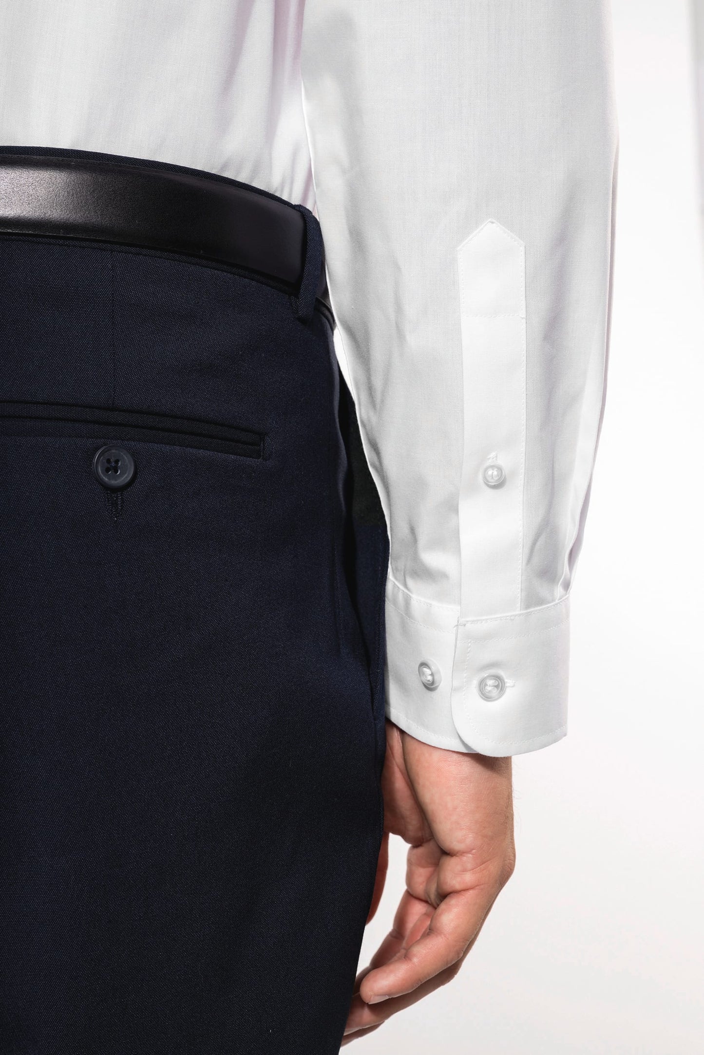 K515C - Camicia uomo collo alla coreana manica lunga