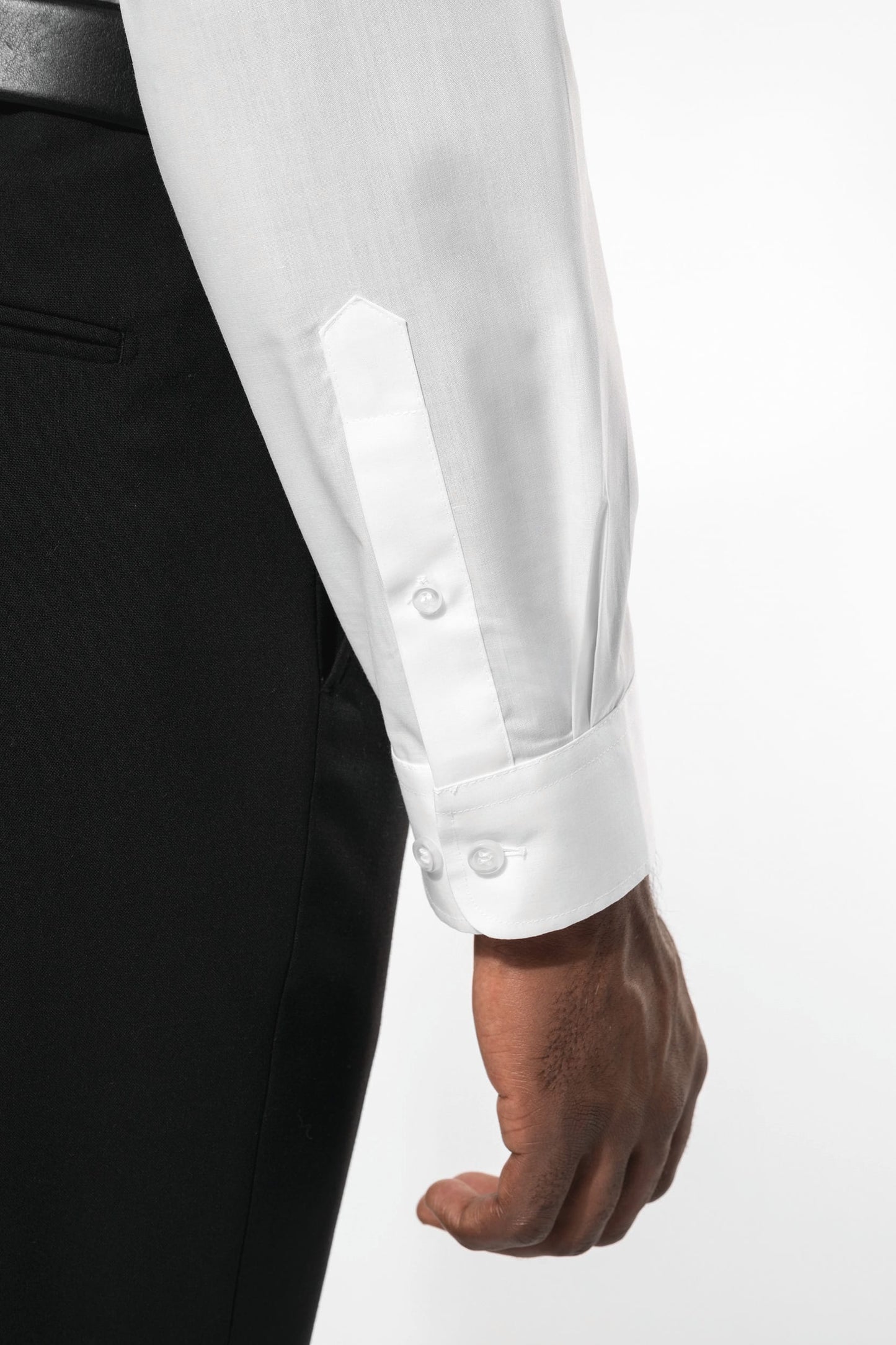 K515C - Camicia uomo collo alla coreana manica lunga