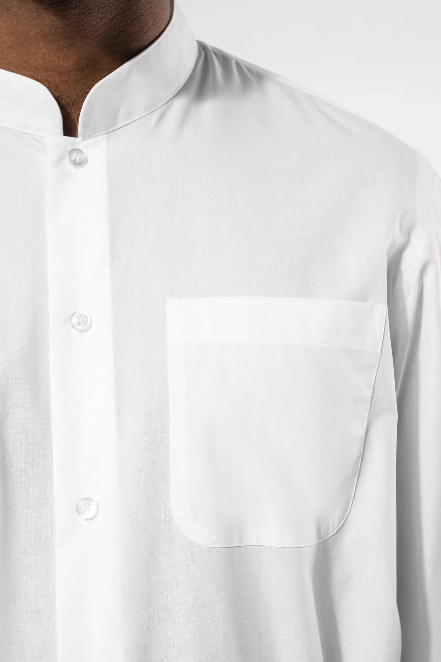 K515 - Camicia uomo collo alla coreana manica lunga