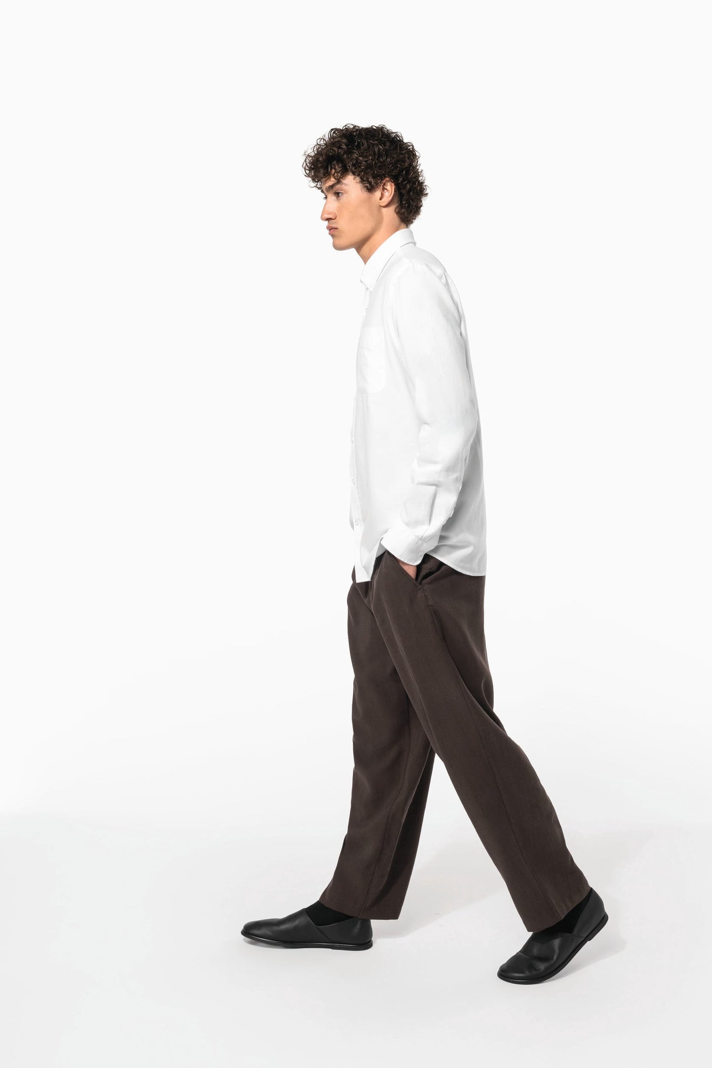 K516 - Camicia Oxford uomo<br/>manica lunga