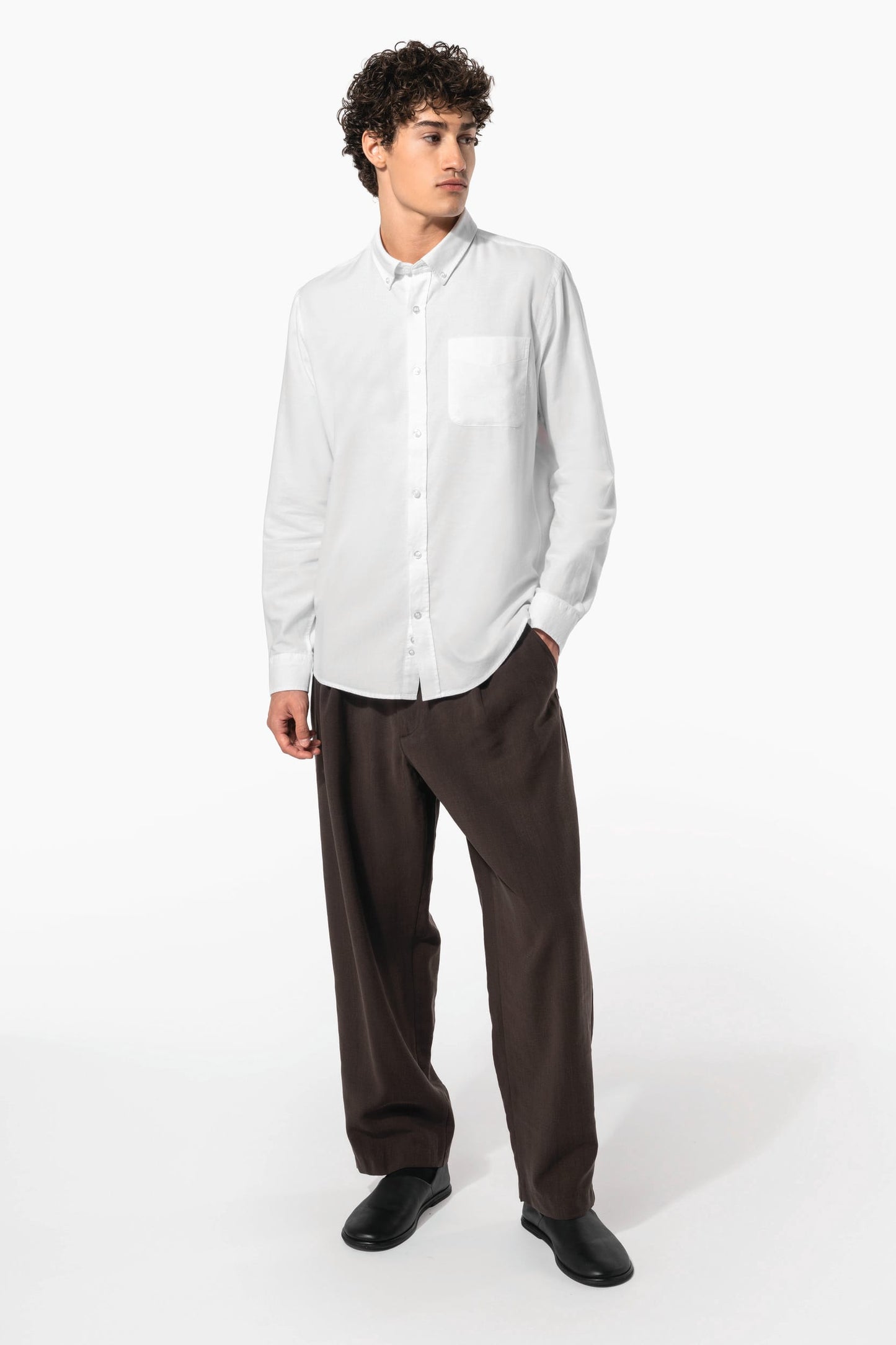 K516 - Camicia Oxford uomo<br/>manica lunga