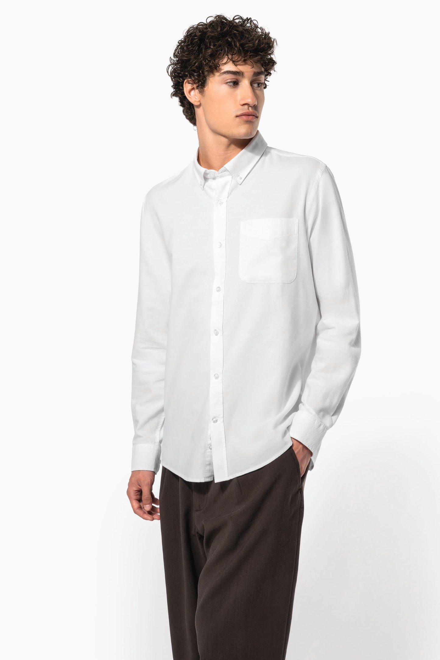 K516 - Camicia Oxford uomo<br/>manica lunga