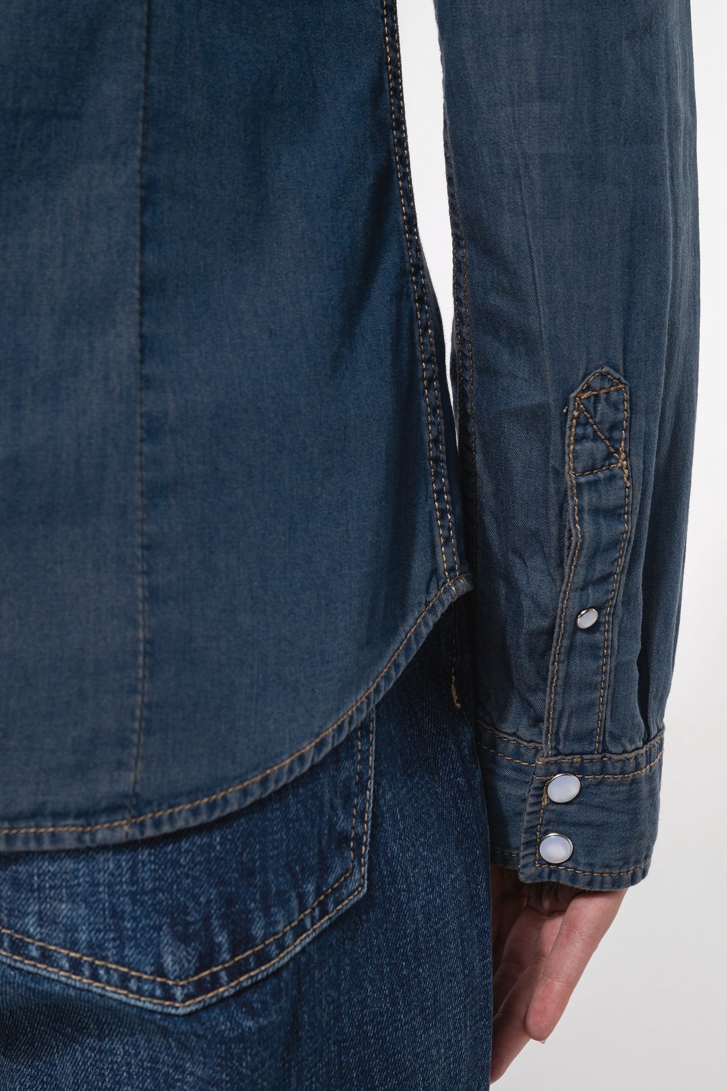 K518 - Camicia donna Denim manica lunga