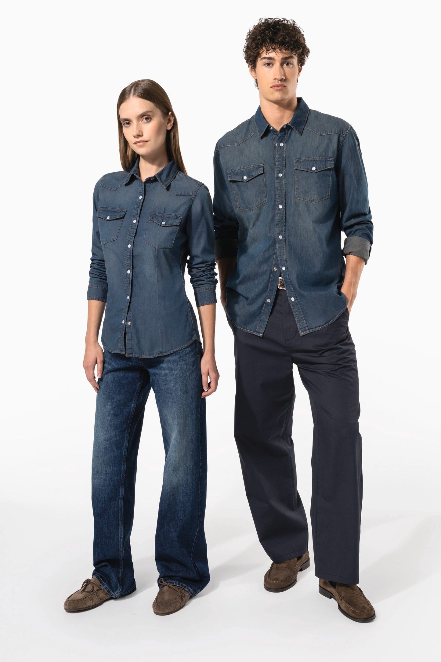 K519 - Camicia uomo Denim manica lunga