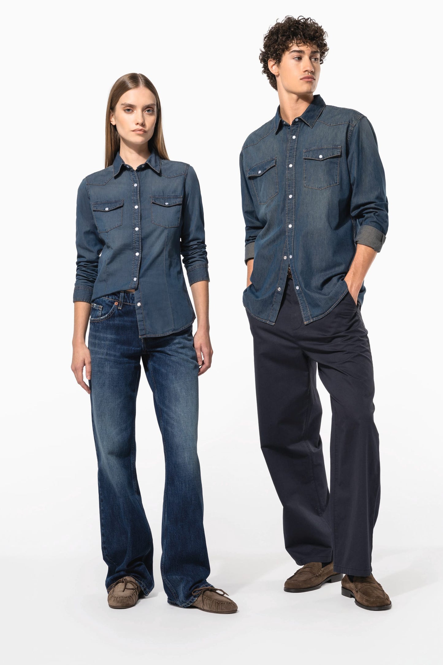 K519 - Camicia uomo Denim manica lunga
