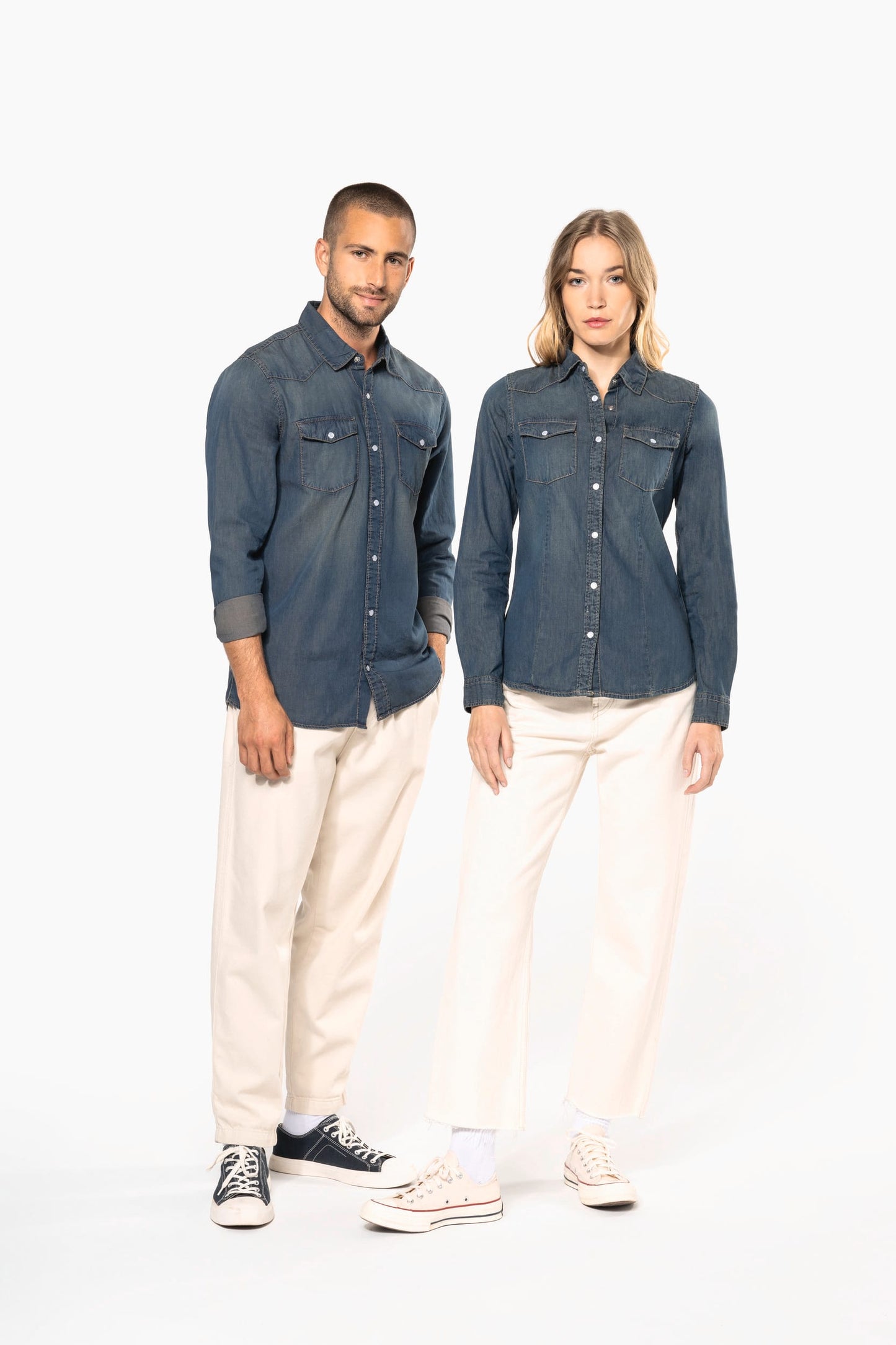K519 - Camicia uomo Denim manica lunga