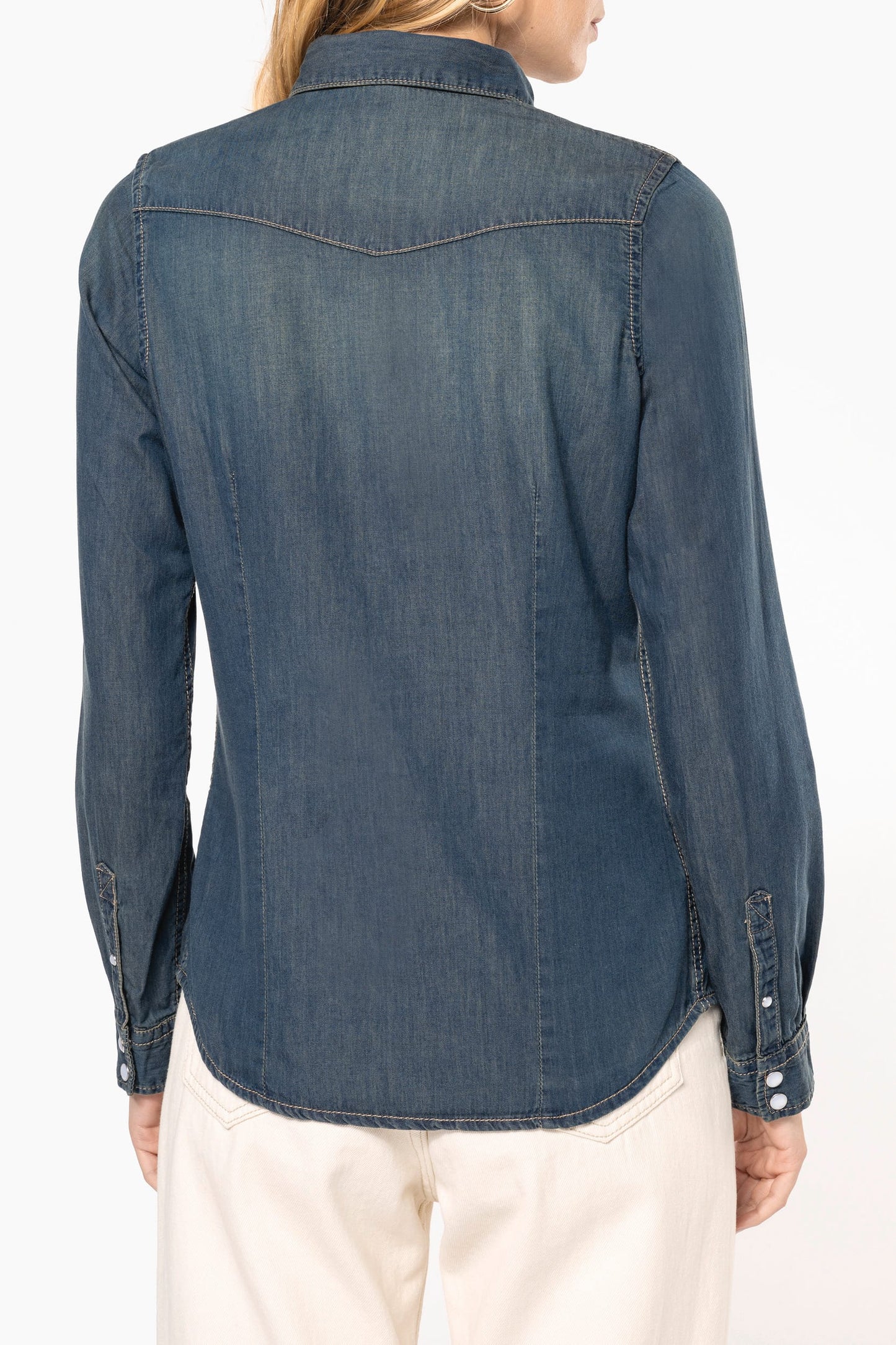 K518 - Camicia donna Denim manica lunga
