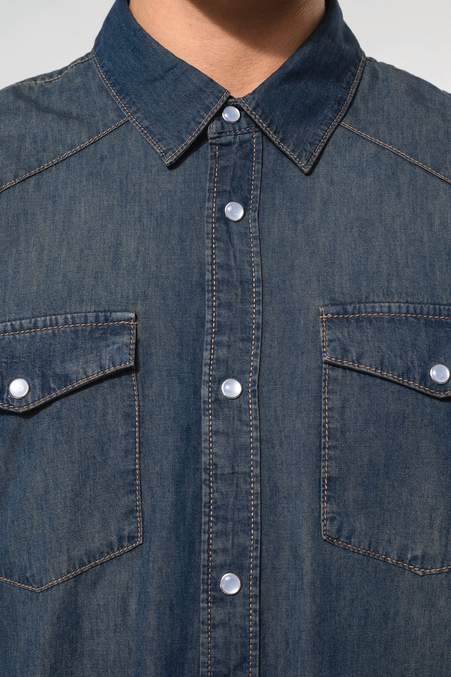 K519 - Camicia uomo Denim manica lunga