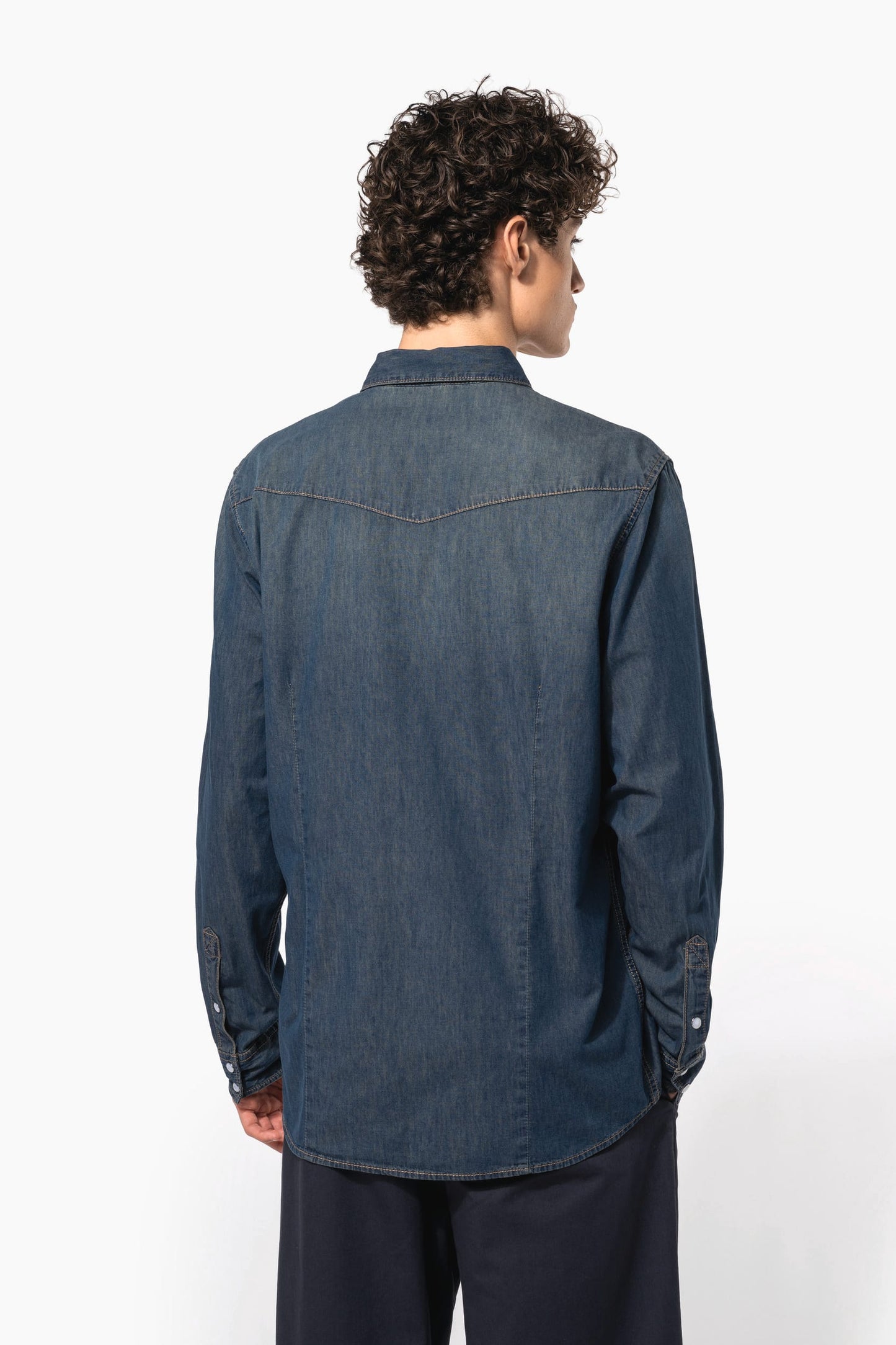 K519 - Camicia uomo Denim manica lunga