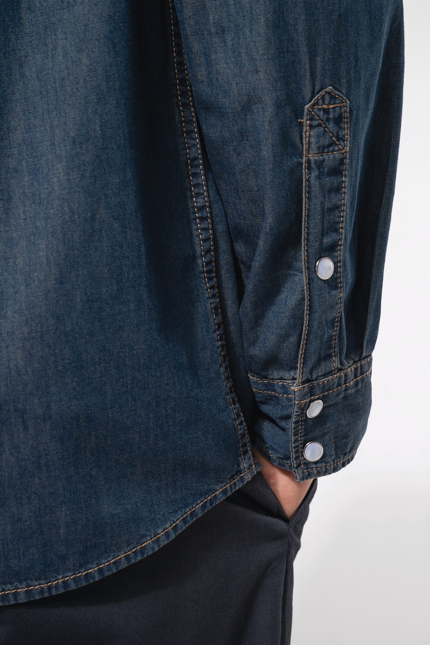 K519 - Camicia uomo Denim manica lunga