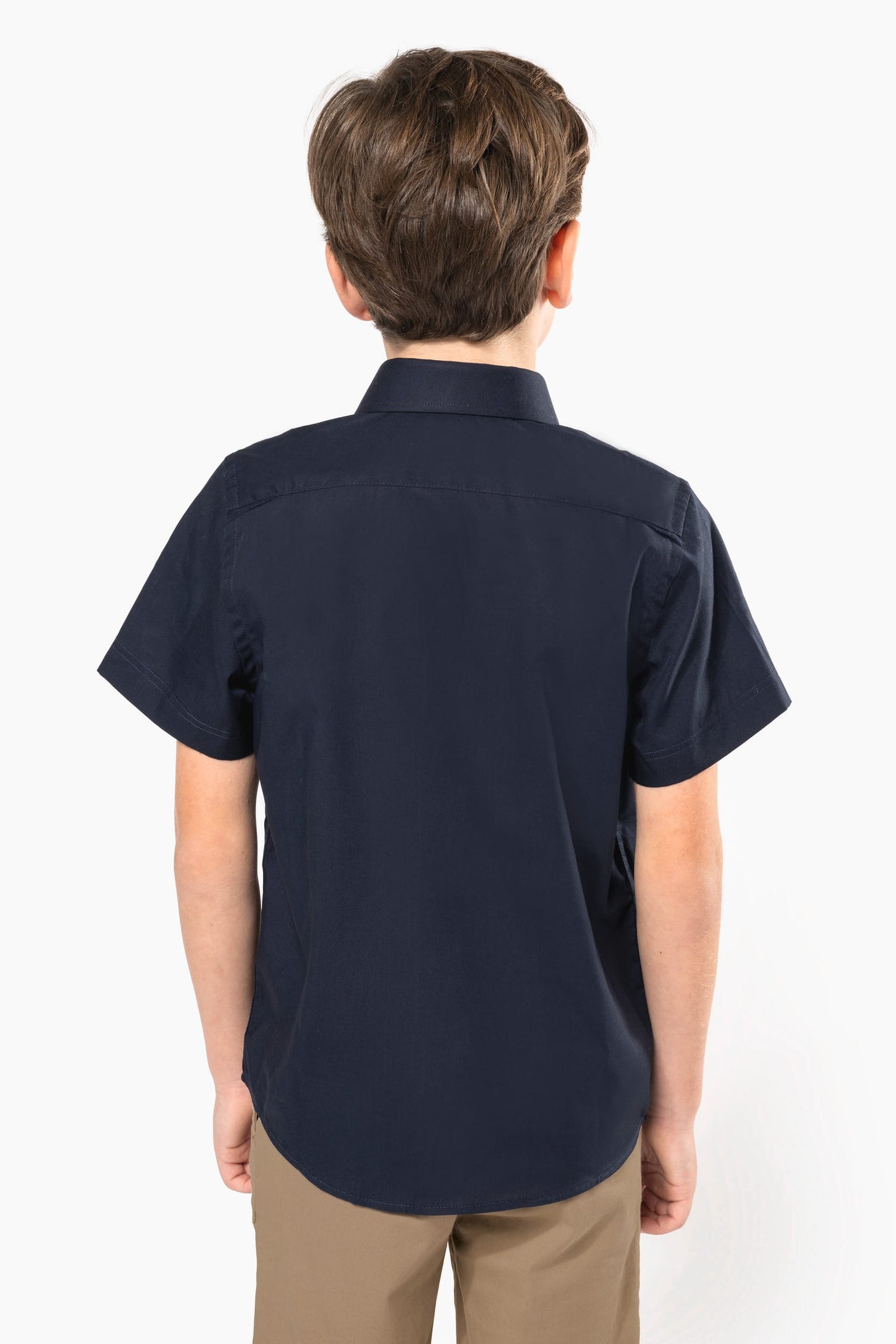 K520C - Camicia bambino in popeline manica corta