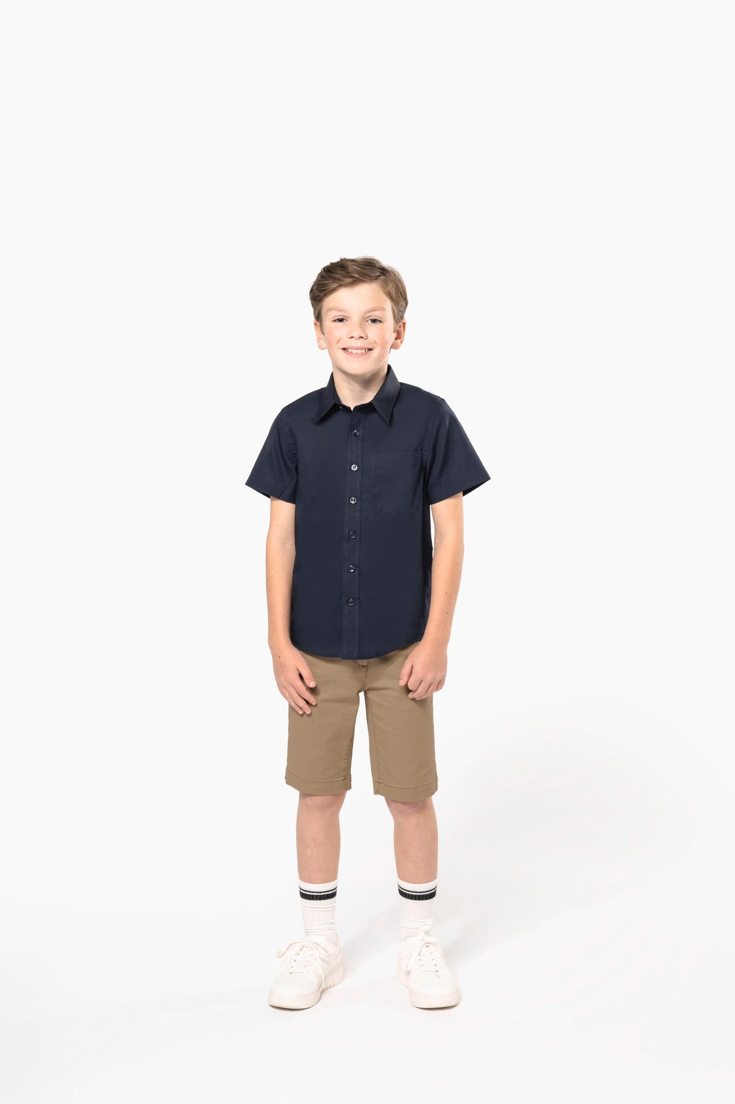 K520 - Camicia bambino in popeline manica corta