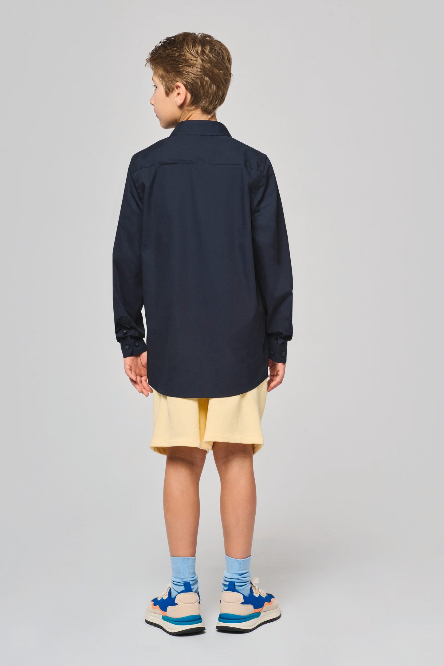 K521 - Camicia bambino in popeline manica lunga