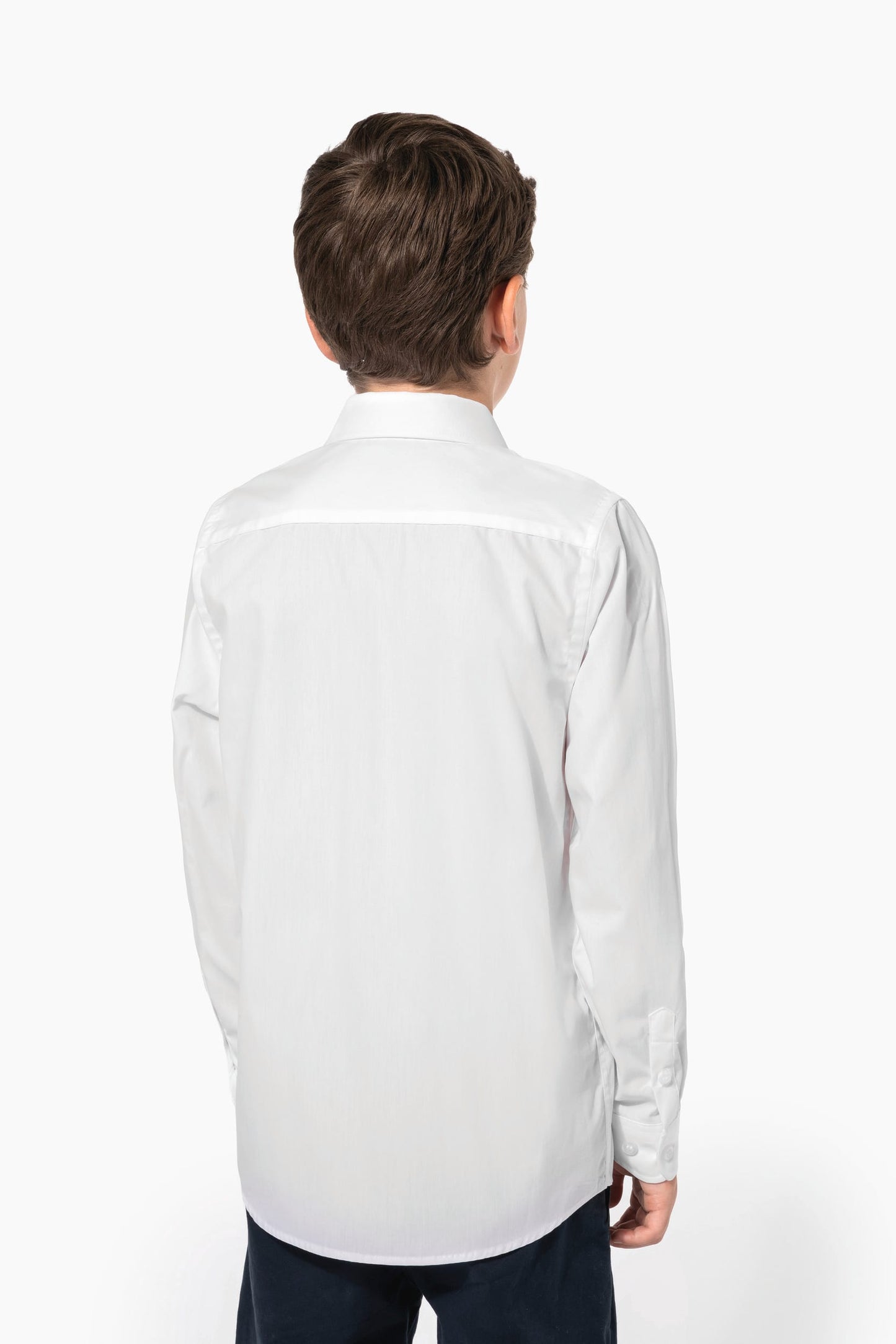 K521 - Camicia bambino in popeline manica lunga
